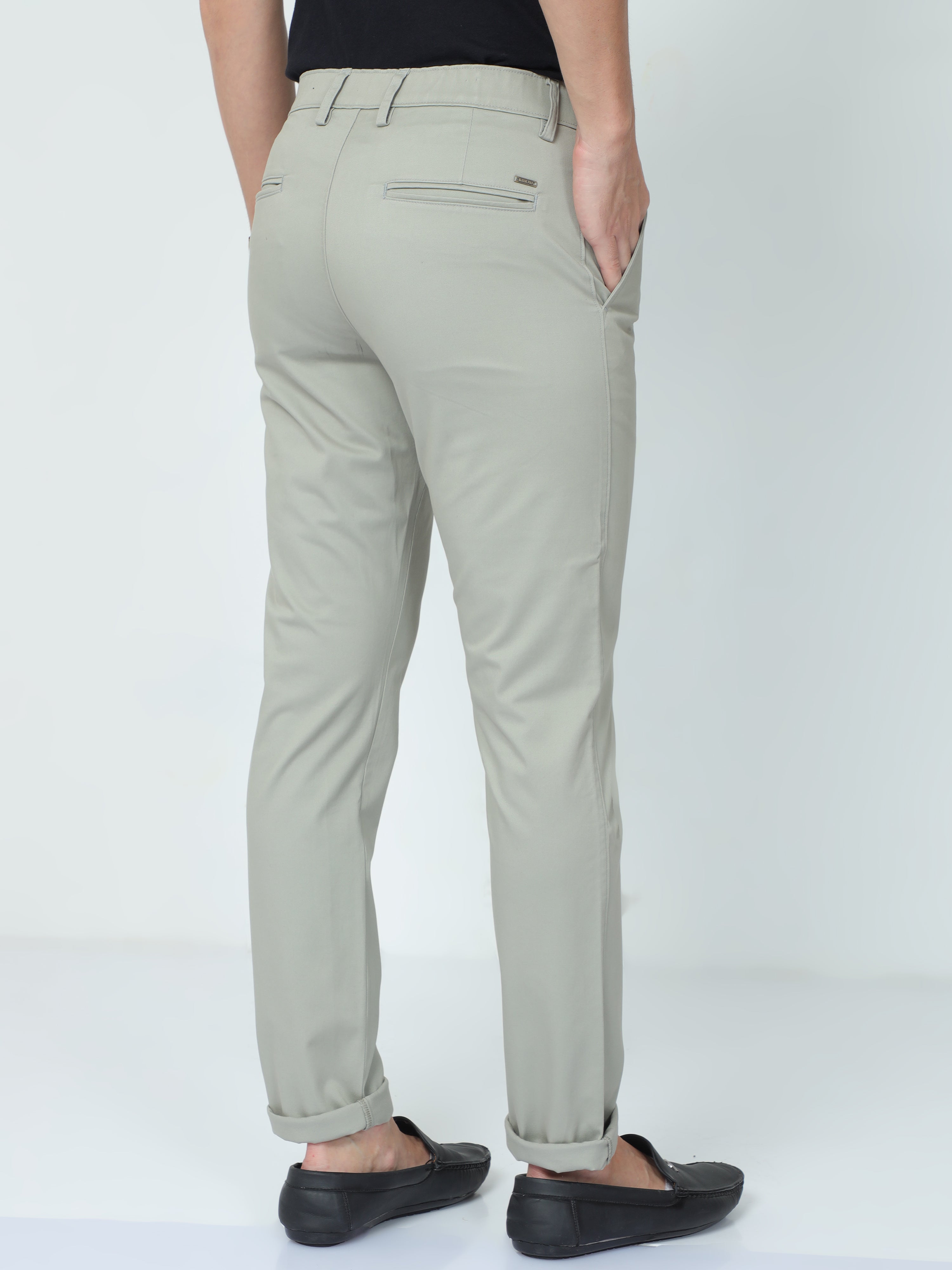 Classic Polo Mens Moderate Fit Solid Beige Color Trousers | To2-17 A-Pis-Mf-Ly