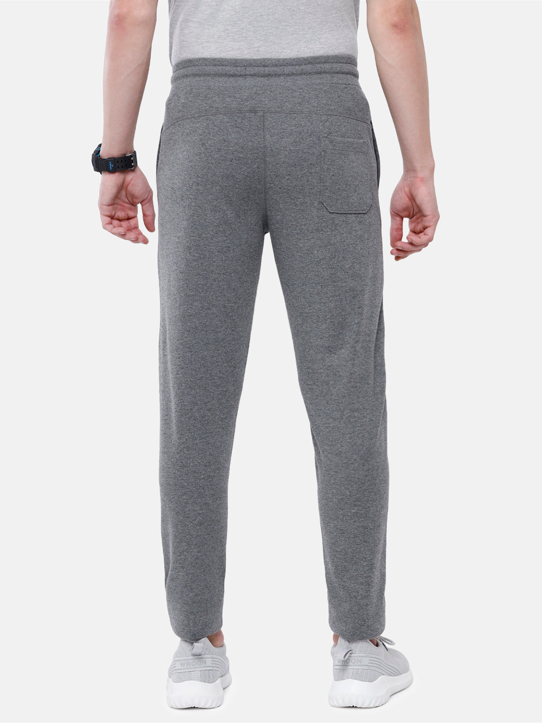 Classic Polo Men's Anthra Melange Solid Cotton Slim Fit Trackpant | CR-INOX-ANTHRA MEL