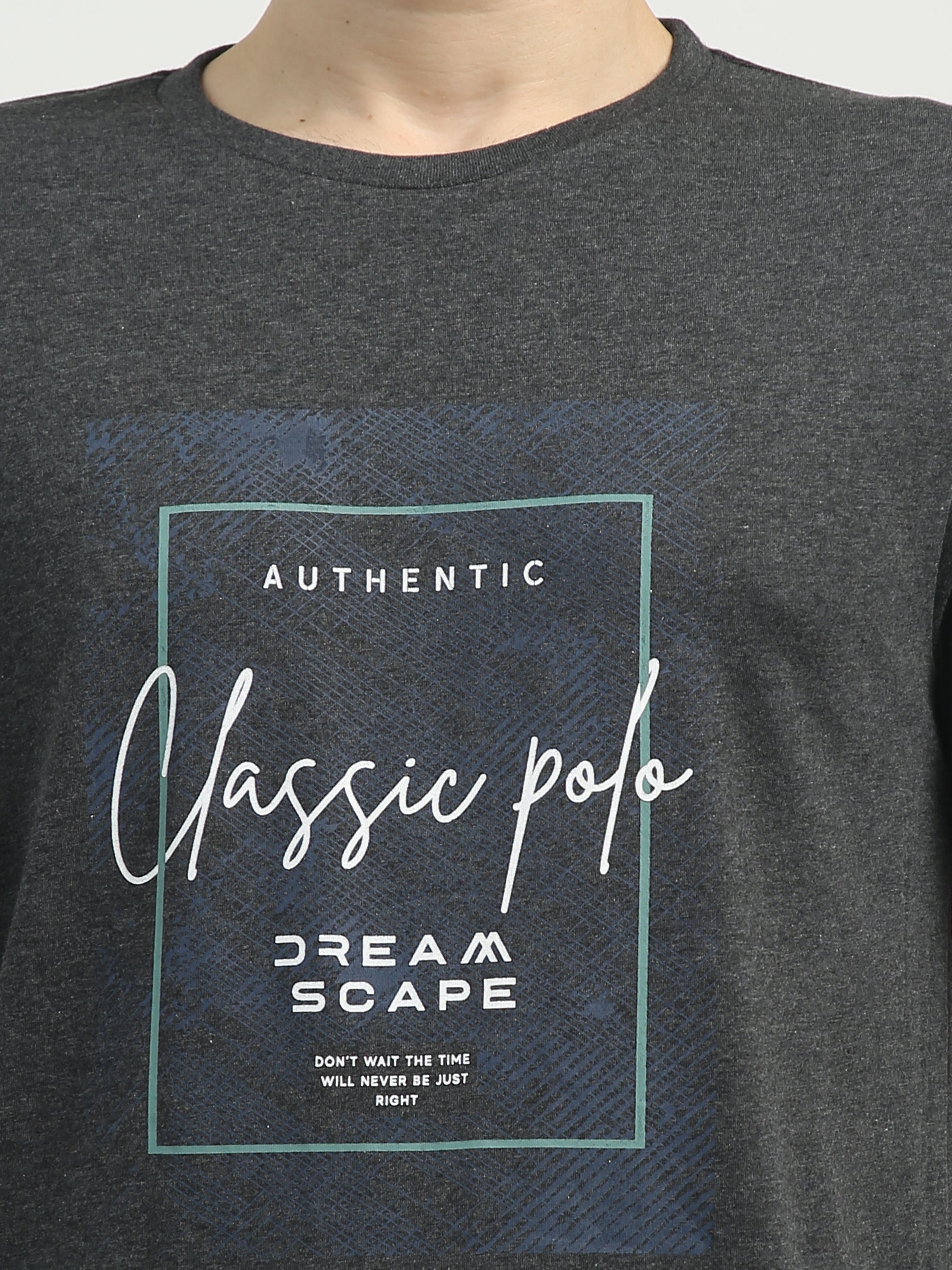 Classic Polo Men's Crew Neck Half Sleeve Slim Fit Cotton T Shirt | TOY-TRIO-903 SF C