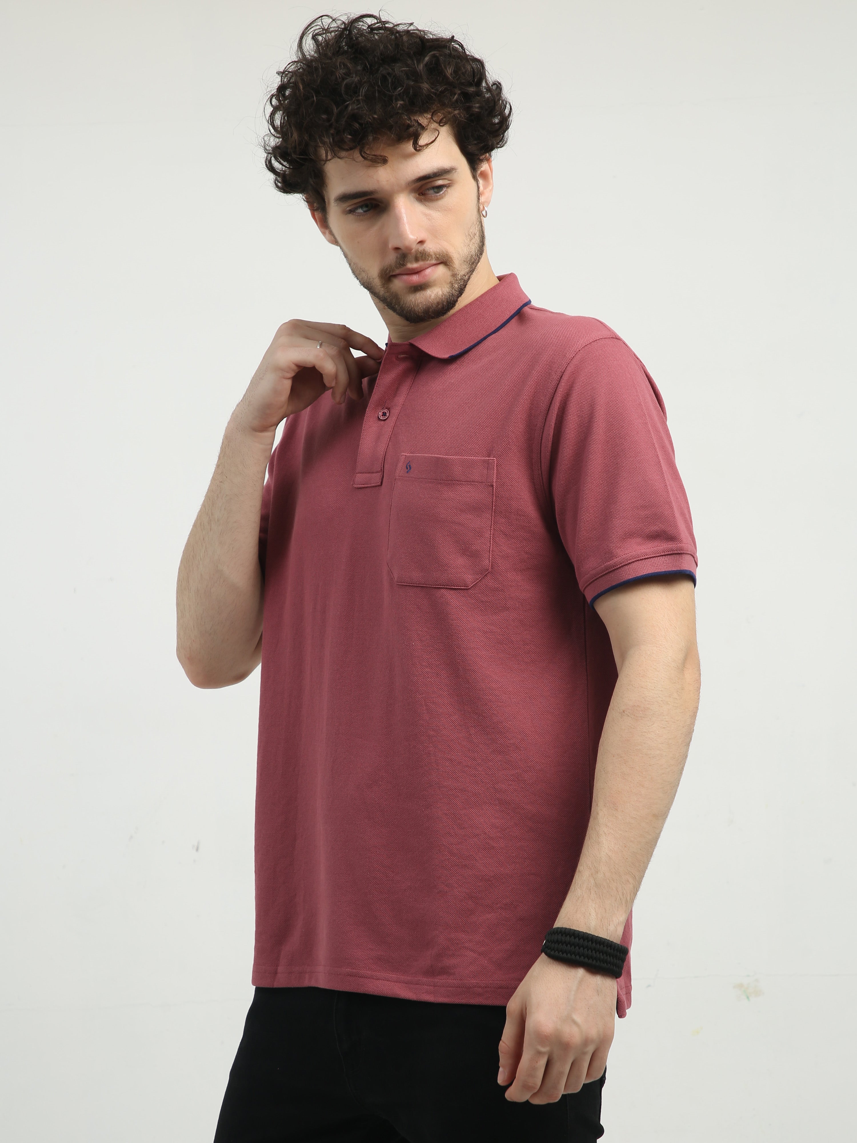Classic Polo Men's Polo Neck Half Sleeve Authentic Fit Cotton T Shirt | TOY-NOVA-MAUVEWOOD