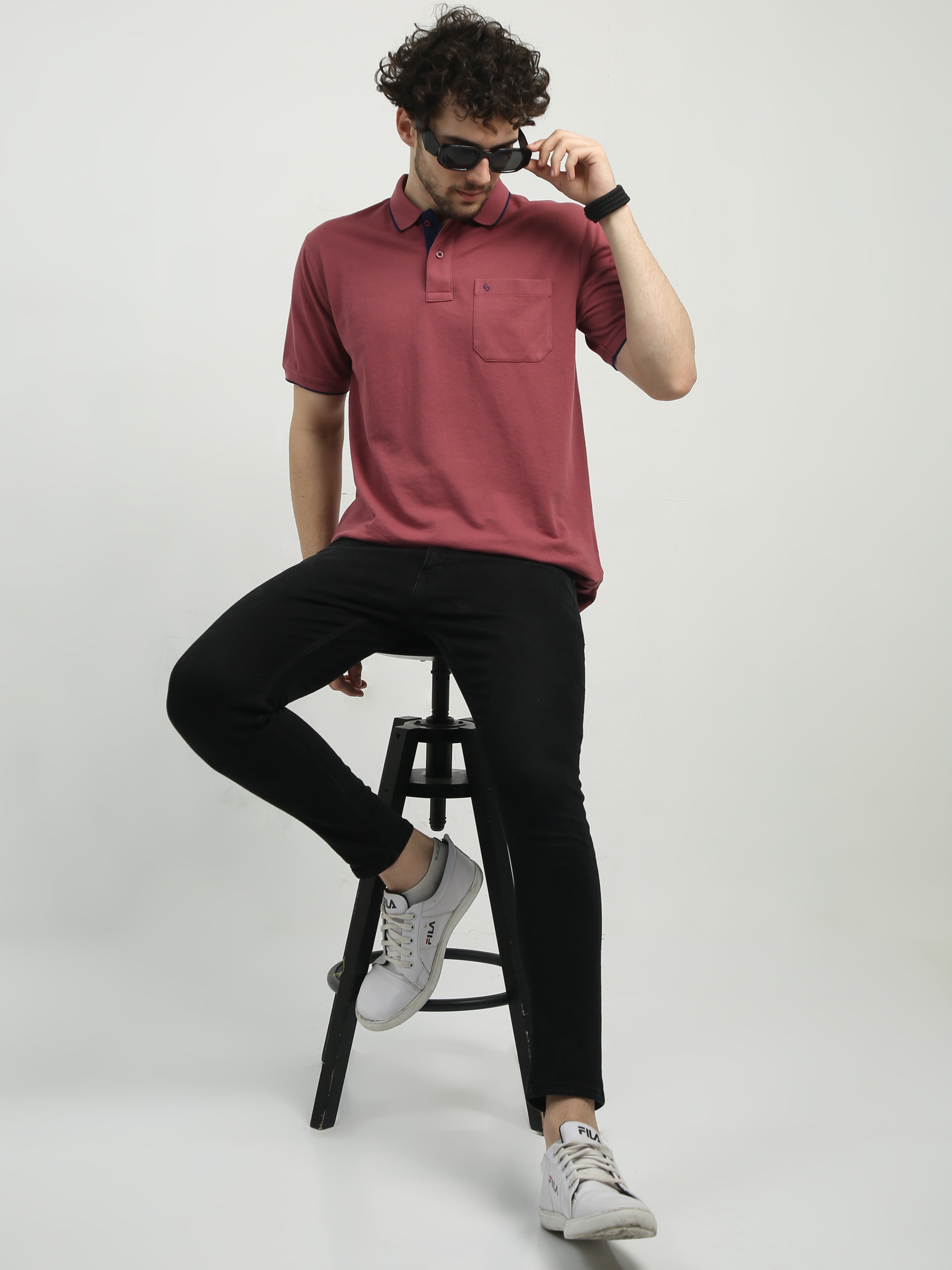 Classic Polo Men's Polo Neck Half Sleeve Authentic Fit Cotton T Shirt | TOY-NOVA-MAUVEWOOD
