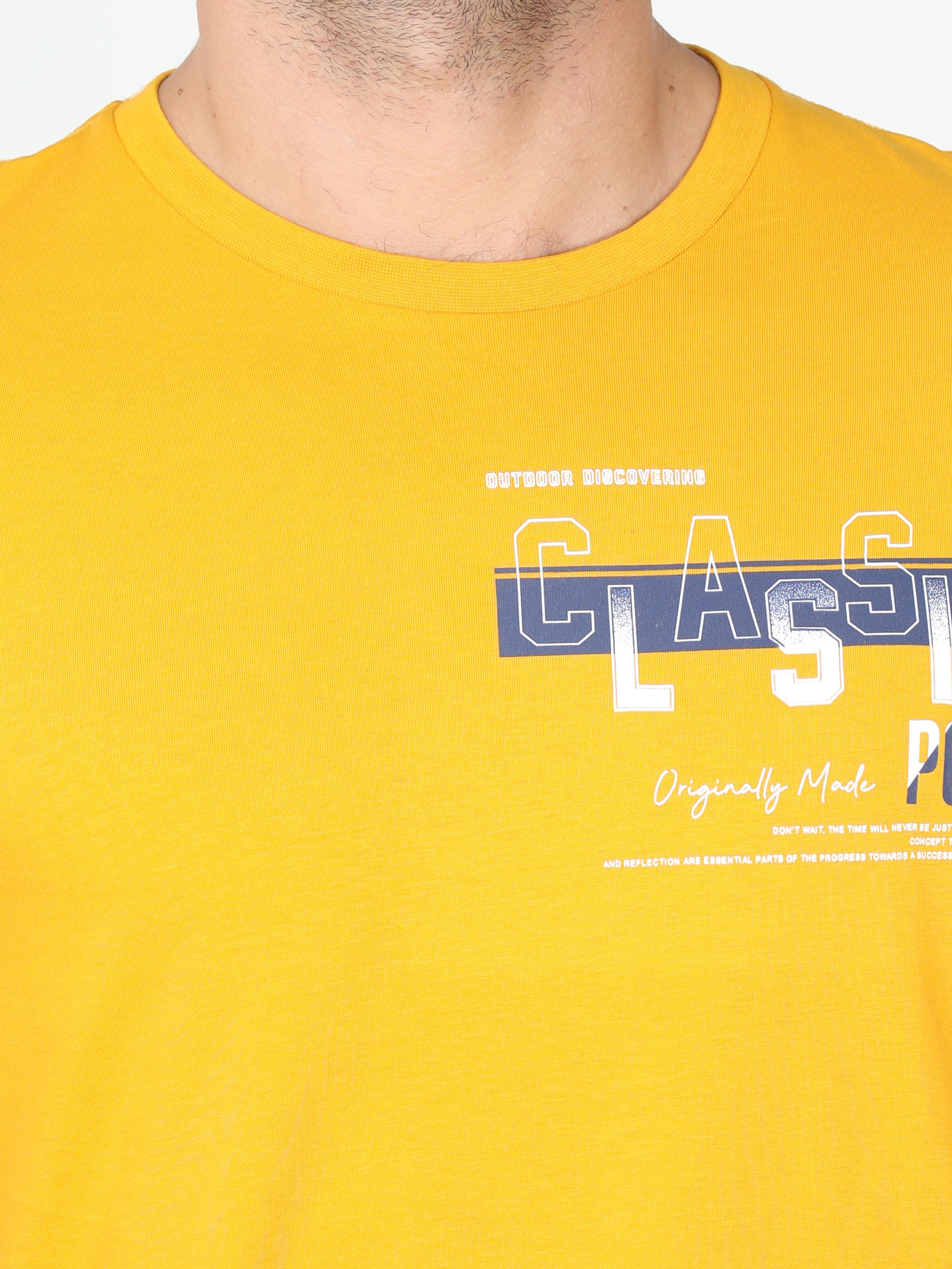 Classic Polo Mens Cotton Half Sleeve Printed Slim Fit Crew Neck Multi Color T Shirt | Toy-Trio-906 SF