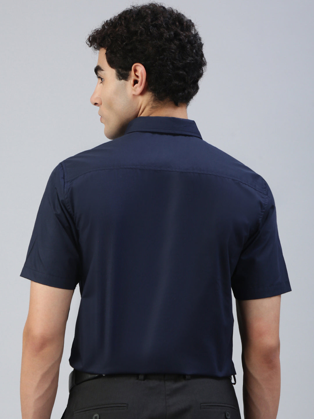 Classic Polo Men's Half Sleeve Navy Blue Polo Neck Slim Fit Solid Shirt||TOY-NEXGEN-NAVY SF HS
