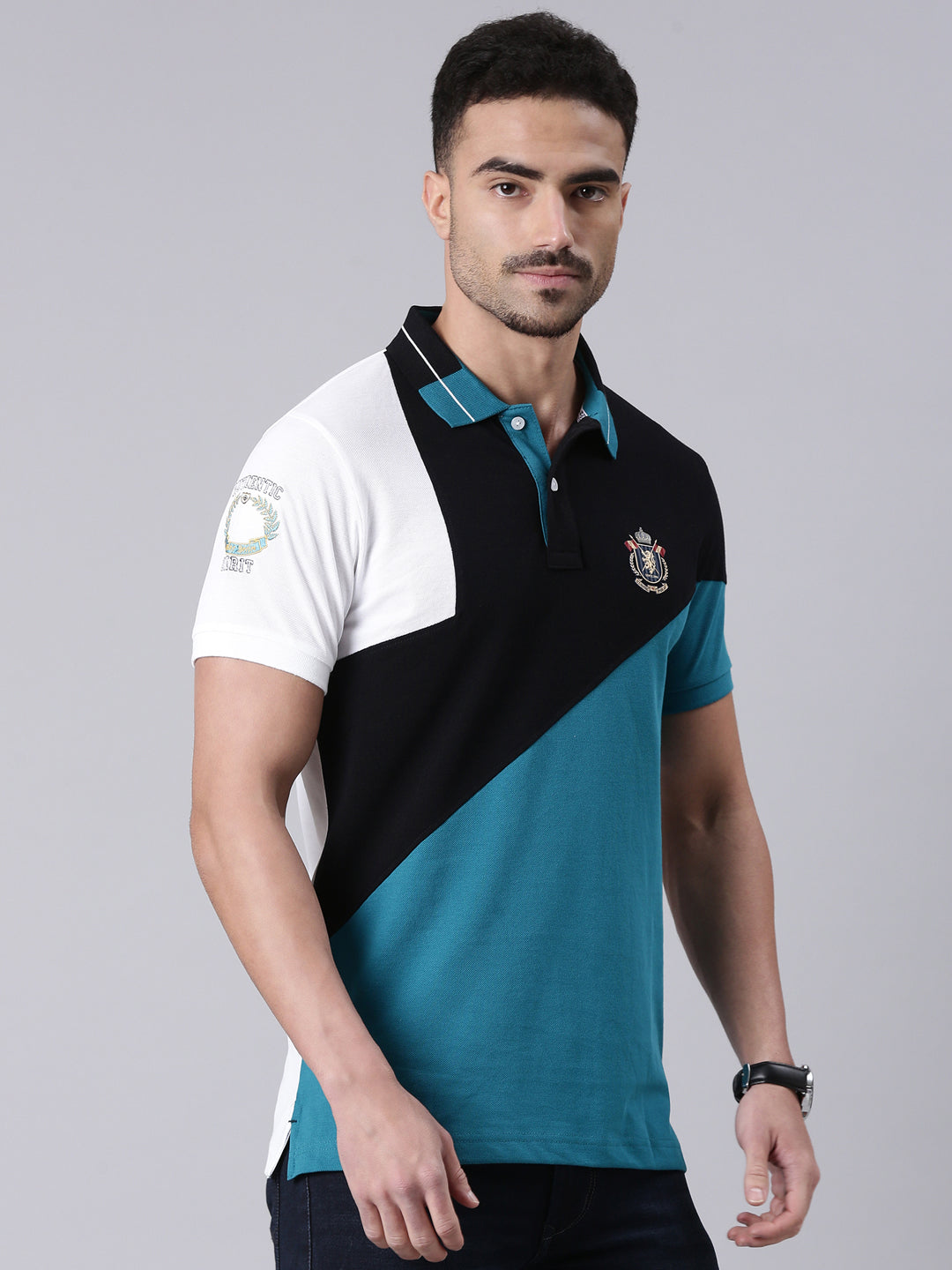 Classic Polo Men's Half Sleeve Multicolor Polo Neck Slim Fit Solid Cotton T-Shirt | GEN-X-POLO 21 B SF P
