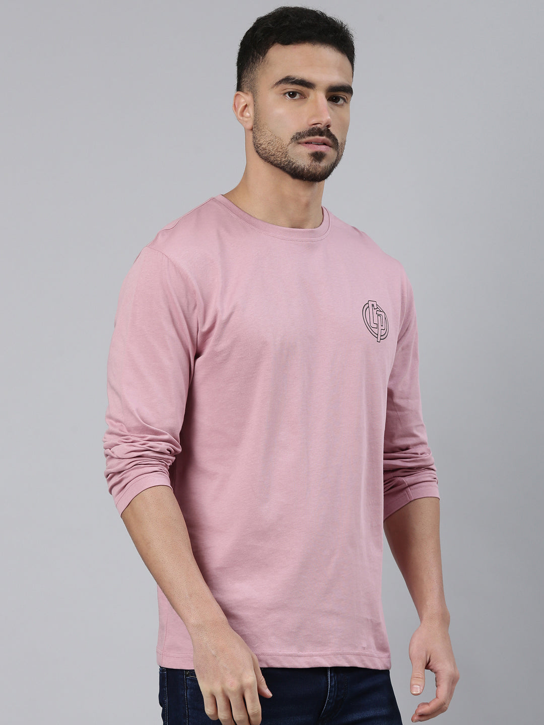 Classic Polo Men's Dark Pink Crew Neck Solid Cotton Slim Fit T-Shirt | BALENO FS - 01 B SF C