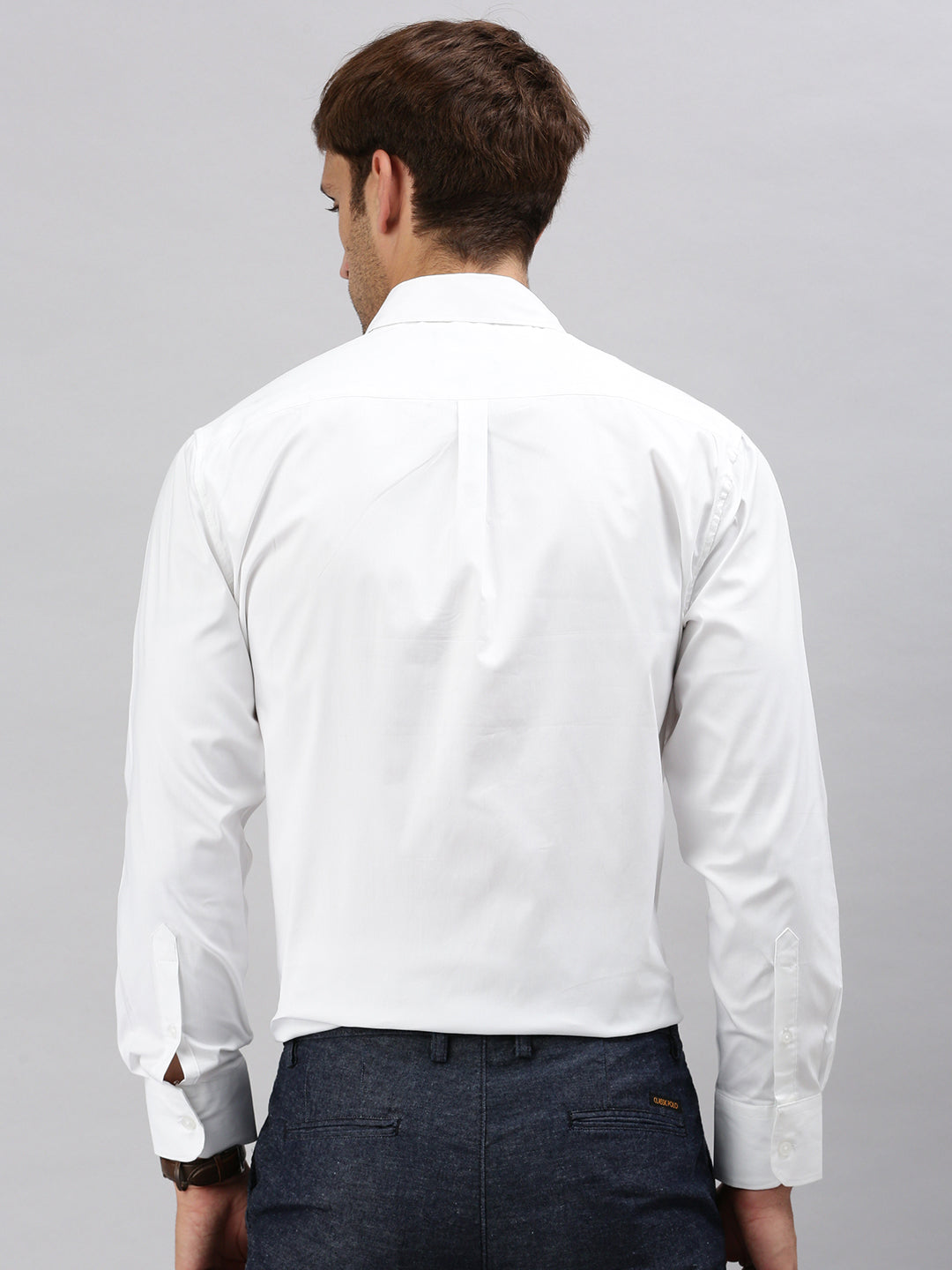 Classic Polo Men's Full Sleeve White Slim Fit Solid Casual Shirt | SP2-EL-08 A-FS-SLD-SF