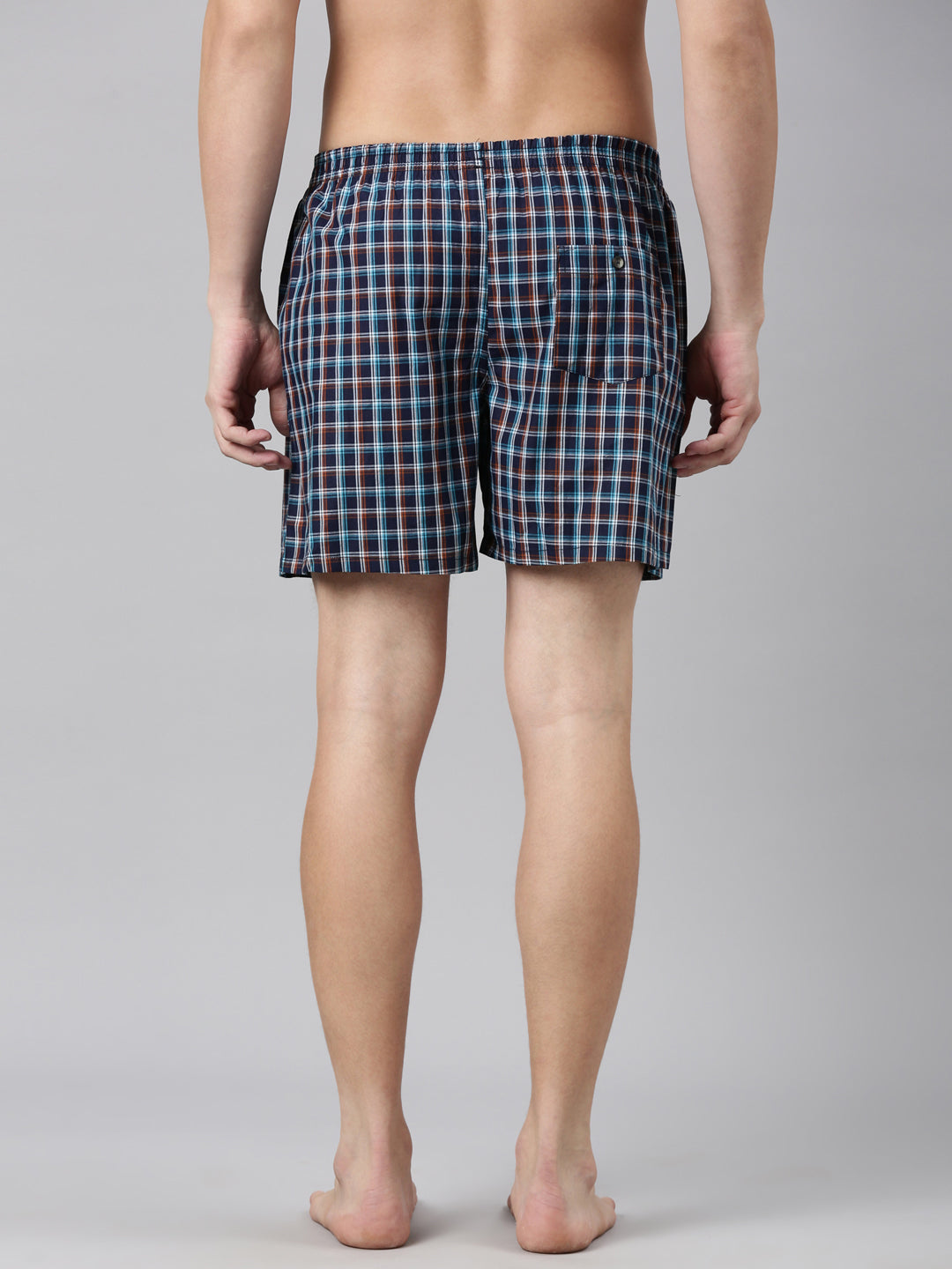 Classic Polo Men's Checked/Solid Slim Fit Cotton Boxer Shorts Pack Of 2 | BXT-54-CHK-SLD