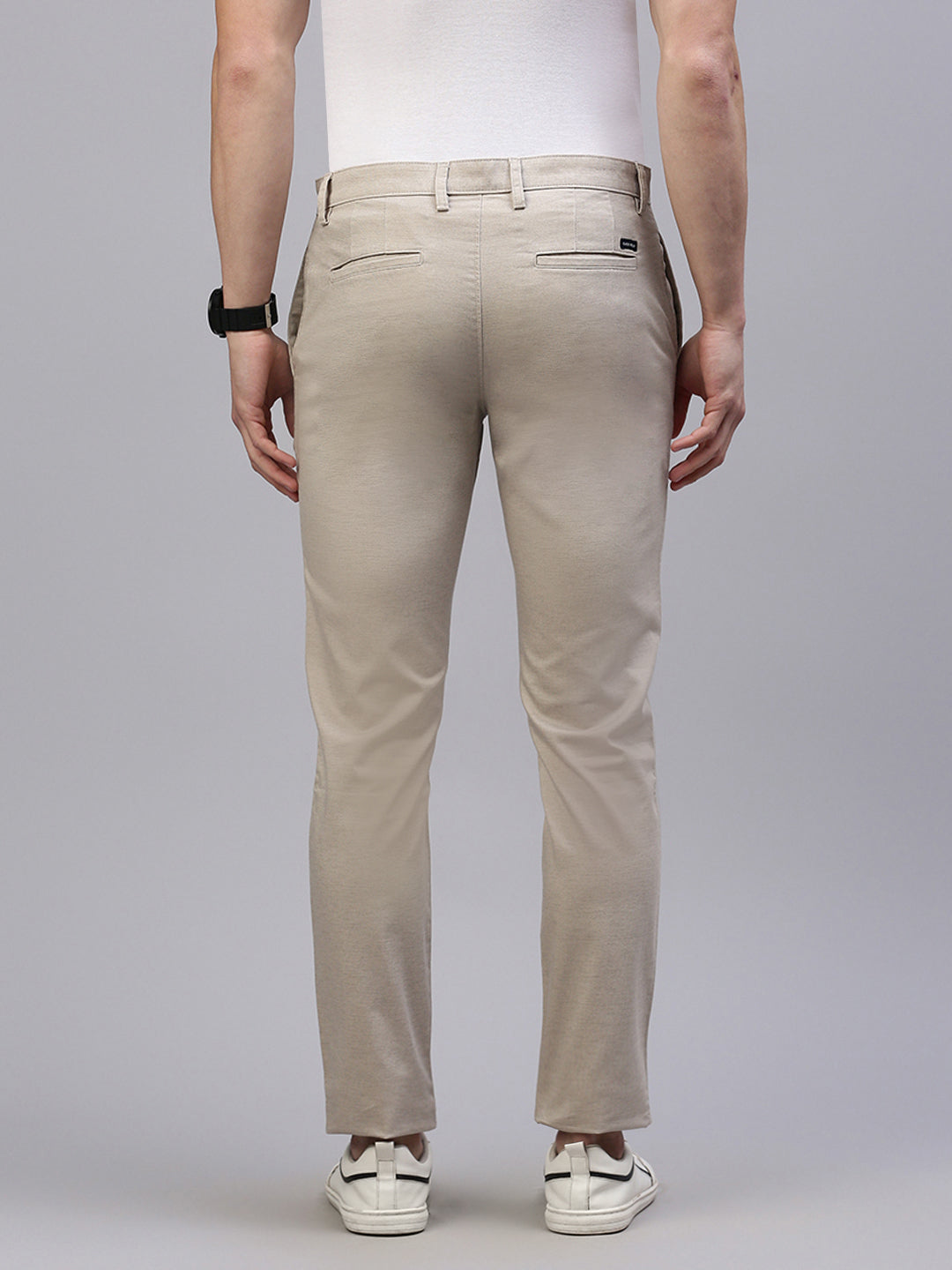 Classic Polo Men's Beige Moderate Fit Solid Trouser||TQ1-CL-09 B-BEG-MF-LY