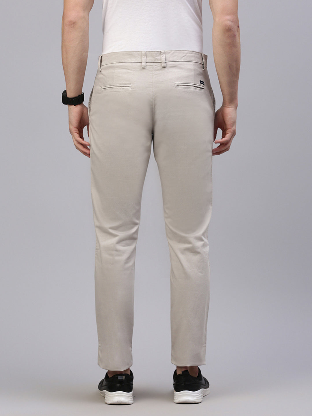 Classic Polo Men's Cream Moderate Fit Solid Trouser||TQ1-CL-29 B-CRM-MF-LY