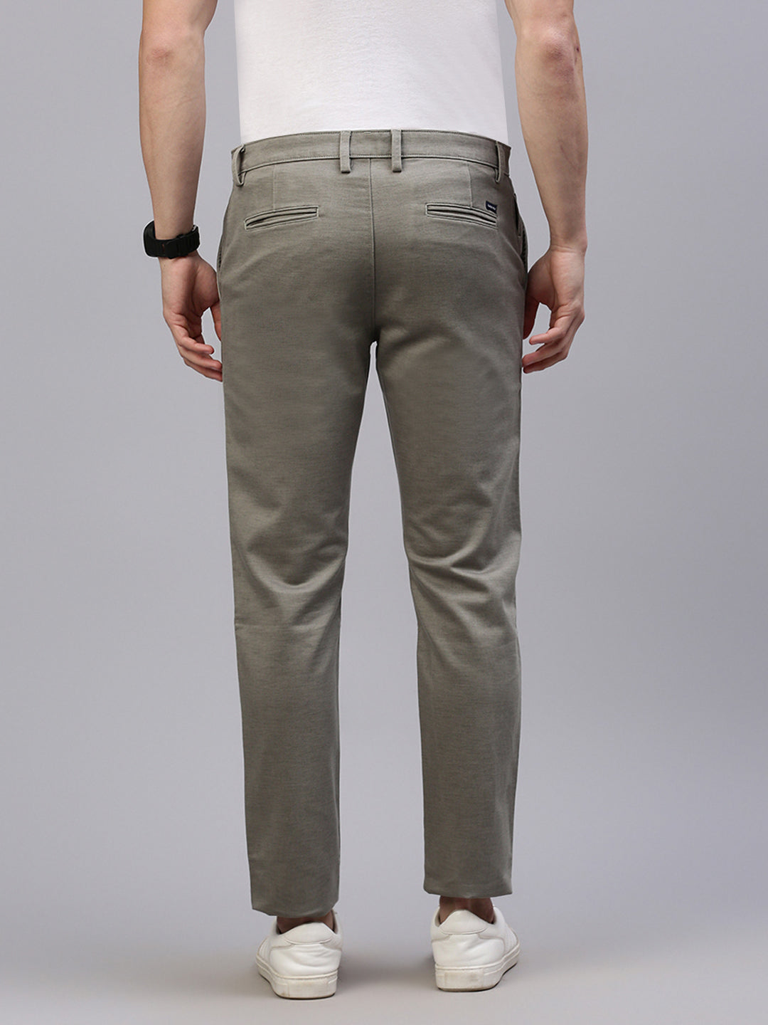 Classic Polo Men's Green Slim Fit Solid Trouser||TQ1-CL-10 B-GRN-MF-LY