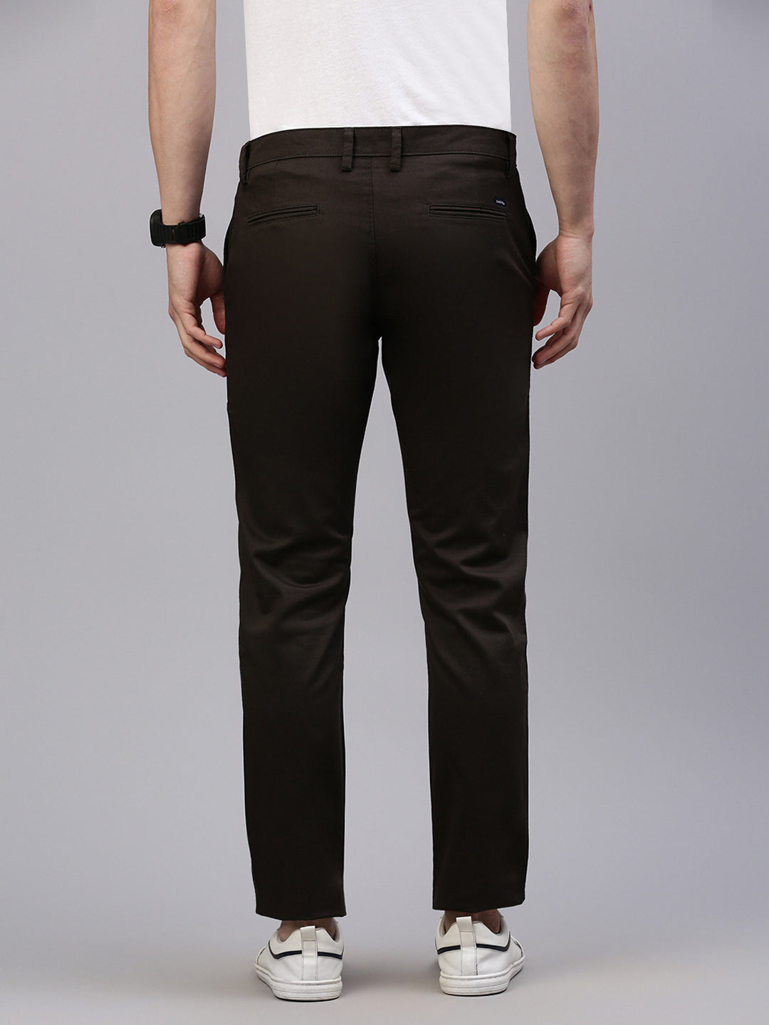 Classic Polo Men's Dark Olive Moderate Fit Solid Trouser||TQ1-CL-29 C-OLV-MF-LY
