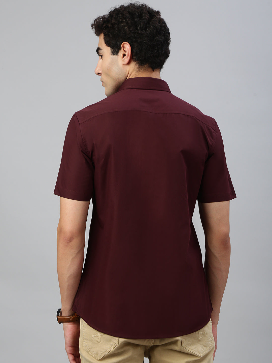 Classic Polo Men's Half Sleeve Burgundy Polo Neck Slim Fit Solid Shirt||TOY-NEXGEN-MAROON SF HS