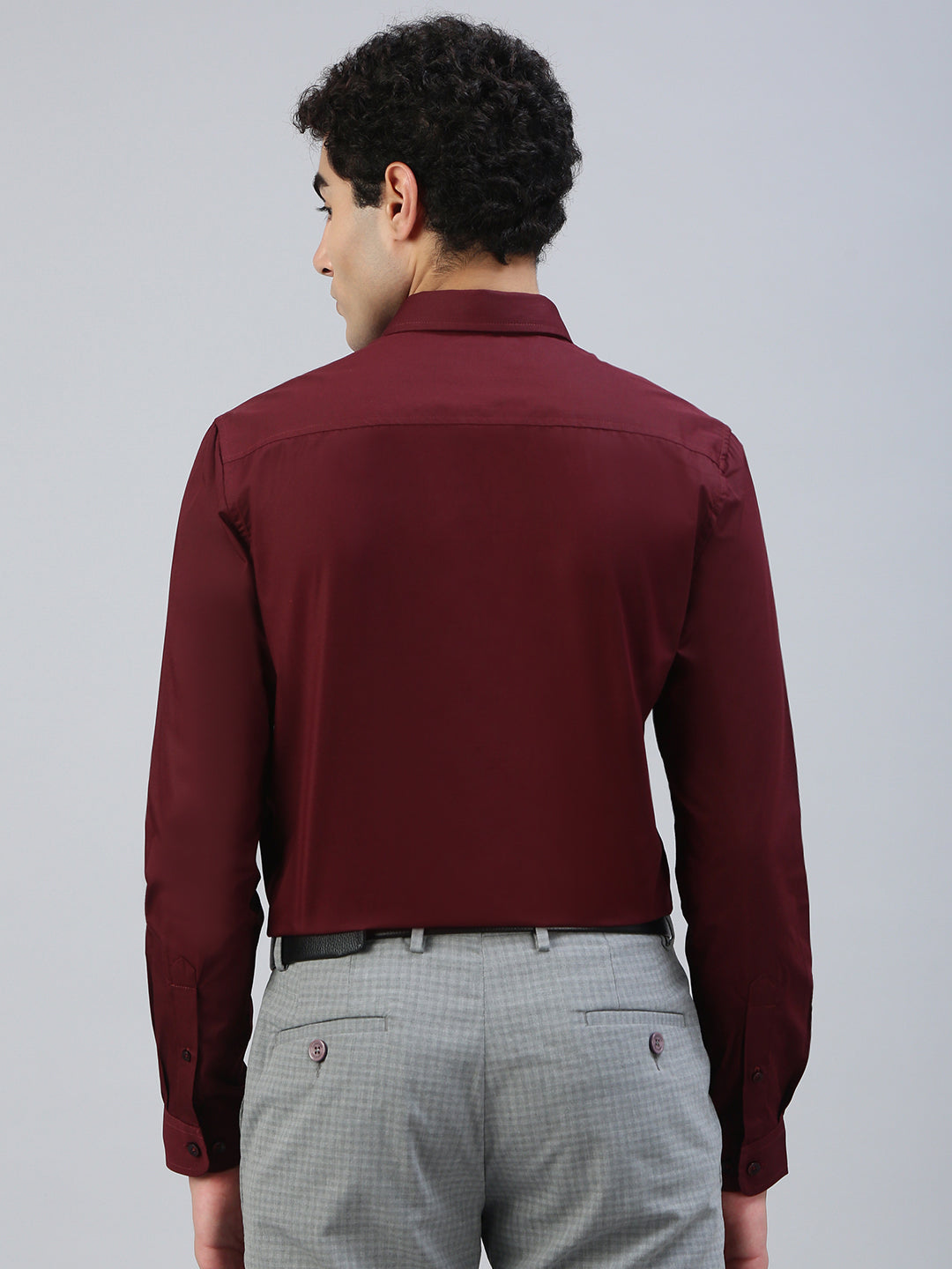 Classic Polo Men's Full Sleeve Burgundy Polo Neck Slim Fit Solid Shirt||TOY-NEXGEN-MAROON SF FS