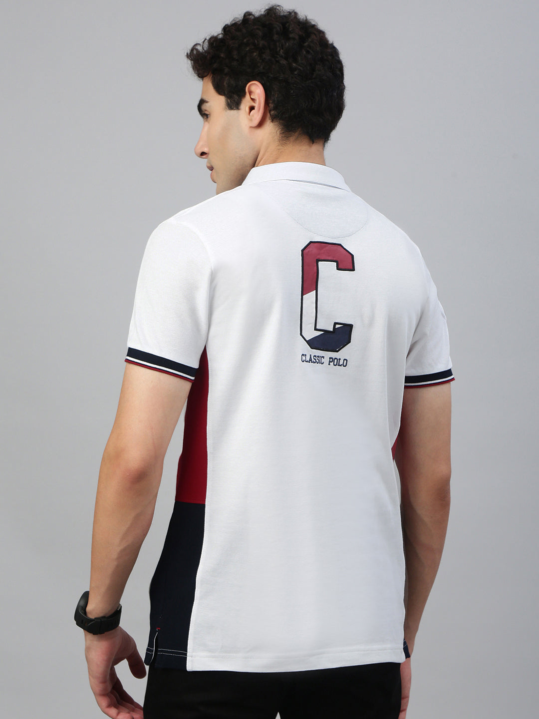Classic Polo Men's Half Sleeve White Polo Neck Slim Fit Solid T-Shirt||GEN-X-POLO 34 A SF P