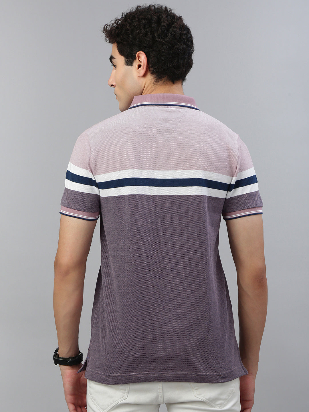 Classic Polo Men's Half Sleeve Multicolor Polo Neck Slim Fit Striped T-Shirt||VTA - 295 A SF P