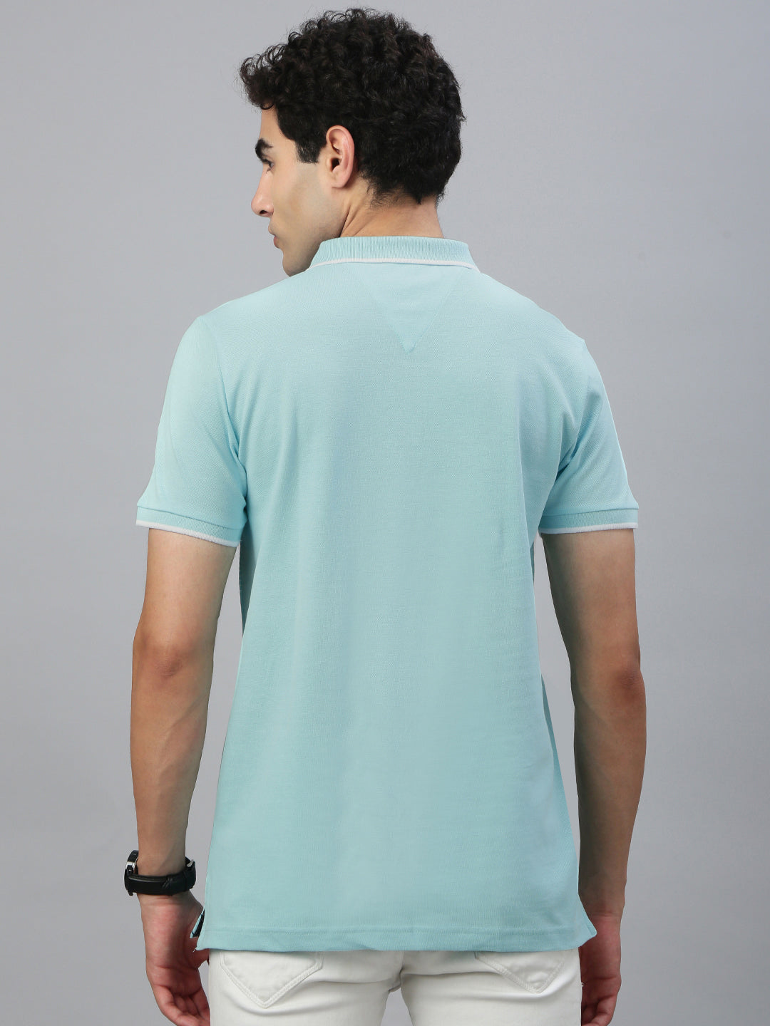 Classic Polo Men's Half Sleeve Lt.Green Polo Neck Slim Fit Printed T-Shirt||RAY POLO - 01 B SF P