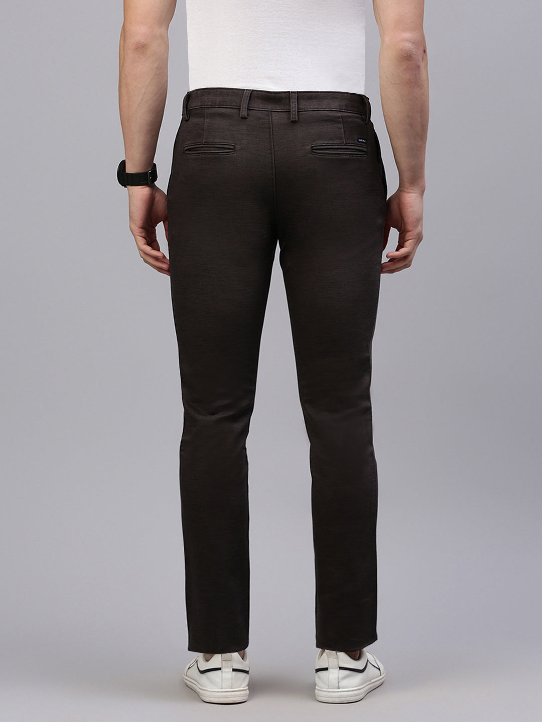 Classic Polo Men's Brown Slim Fit Solid Trouser||TQ1-CL-10 D-BRW-MF-LY