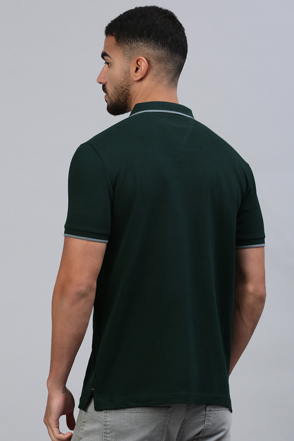 Classic Polo Men's Half Sleeve Dr.Green Polo Neck Slim Fit Printed T-Shirt