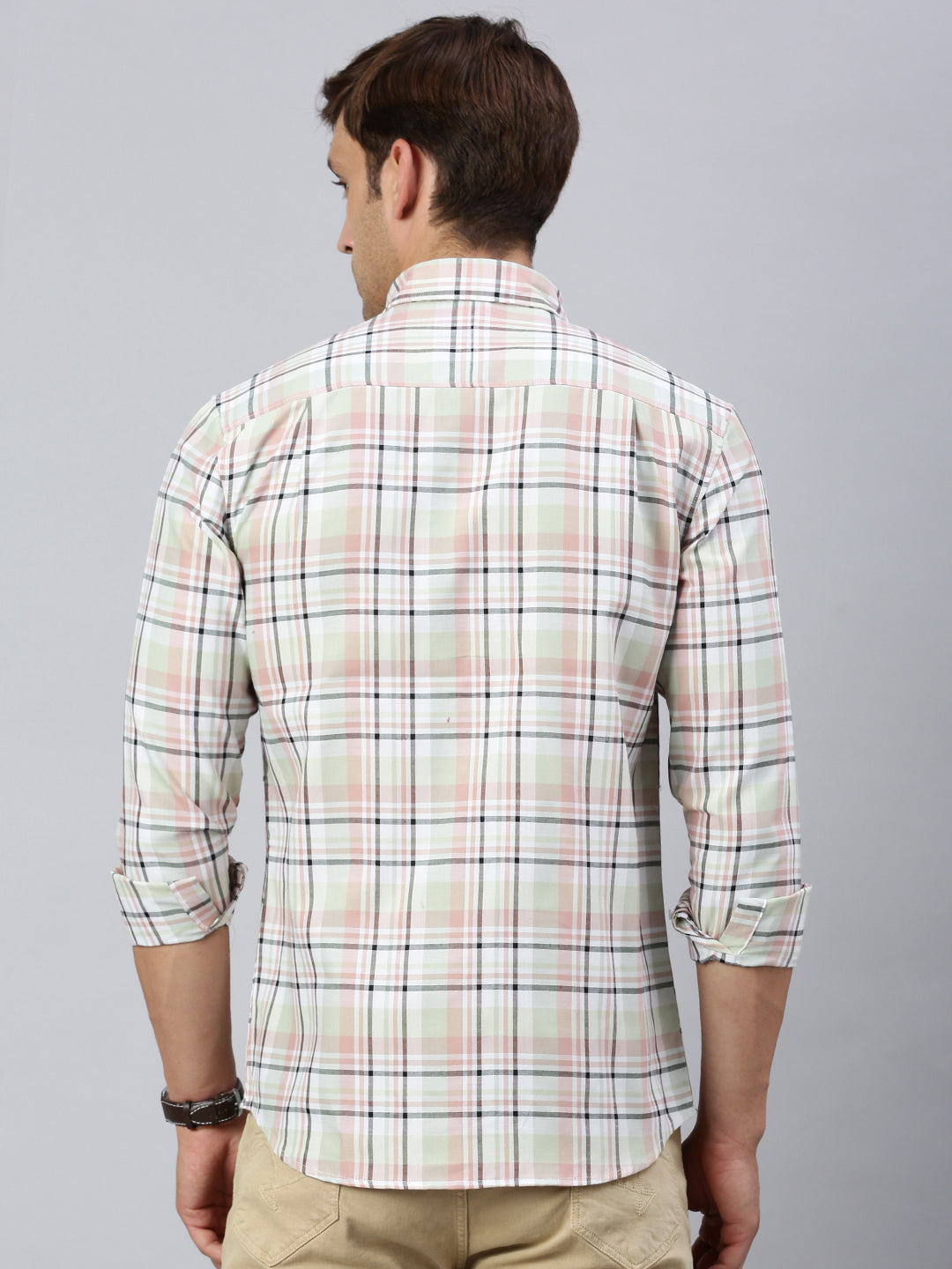 Classic Polo Men's Full Sleeve Multicolor Slim Fit Checked Casual Shirt | SP2-CL-31 B-FS-CHK-SF