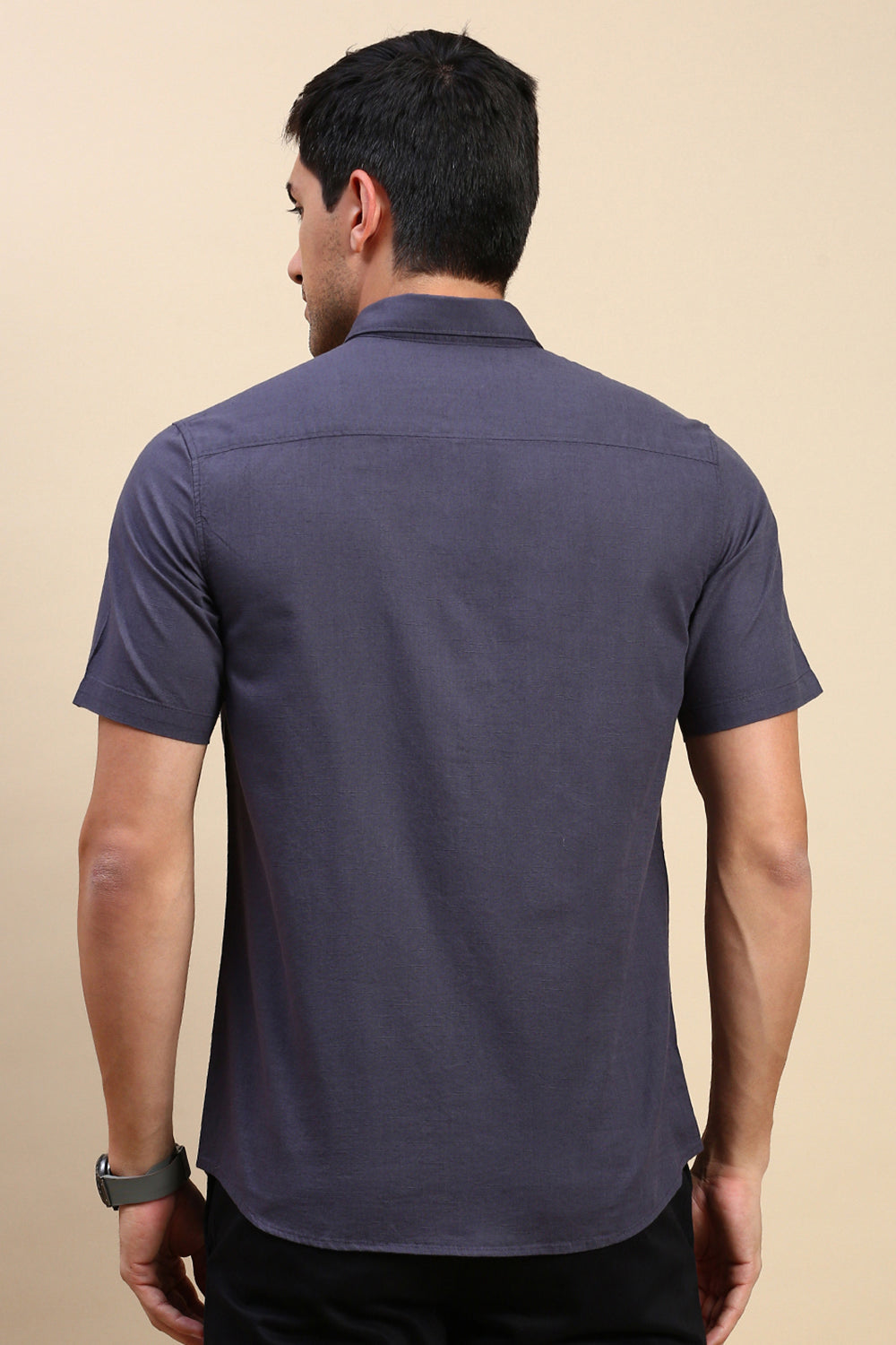 Classic Polo Men's Half Sleeve Dark Grey Polo Neck Slim Fit Solid Casual Shirt | TOY-TRALIX-D.GREY SF HS