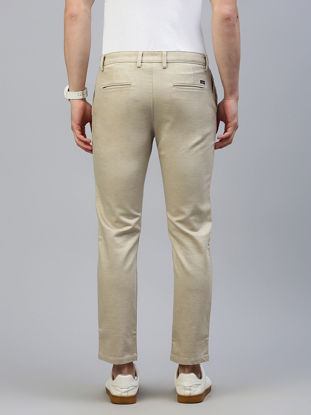 Classic Polo Men's Beige Slim Fit Solid Trouser||TQ1-CL-10 A-BEG-MF-LY