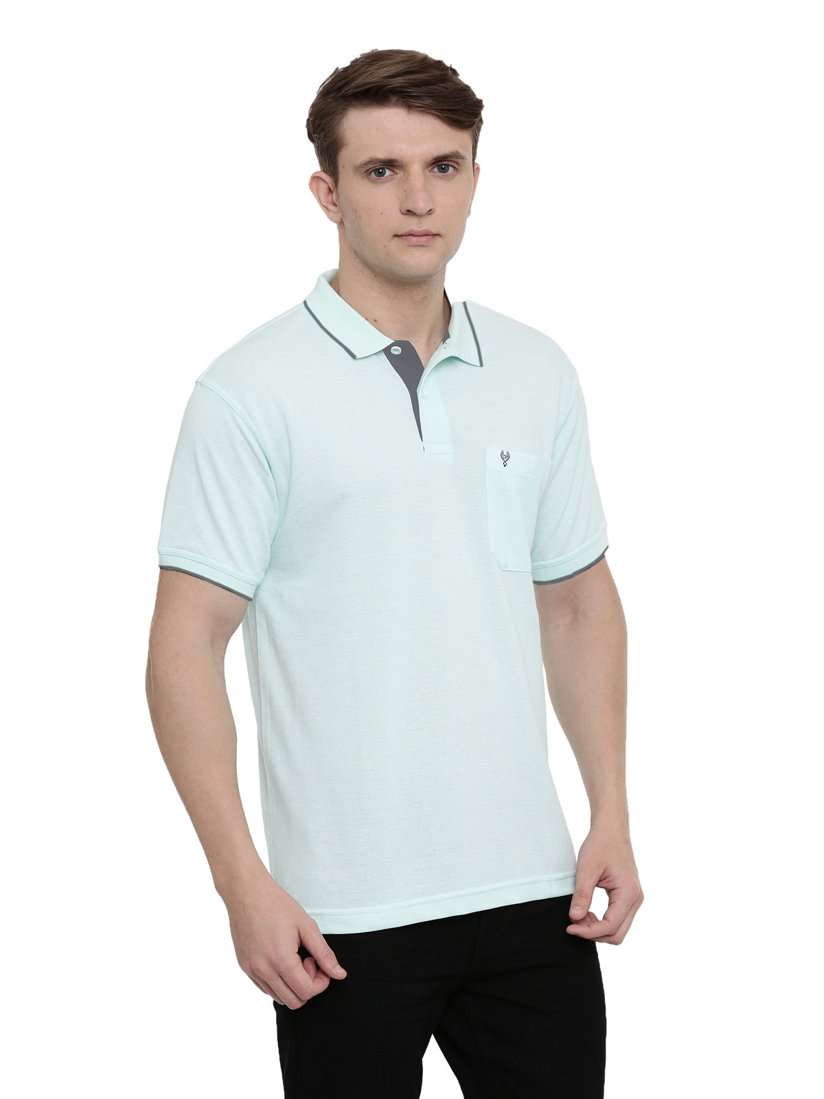 Classic Polo Men's Aruba Blue Authentic Fit Polo T-Shirt | 4SSN 205