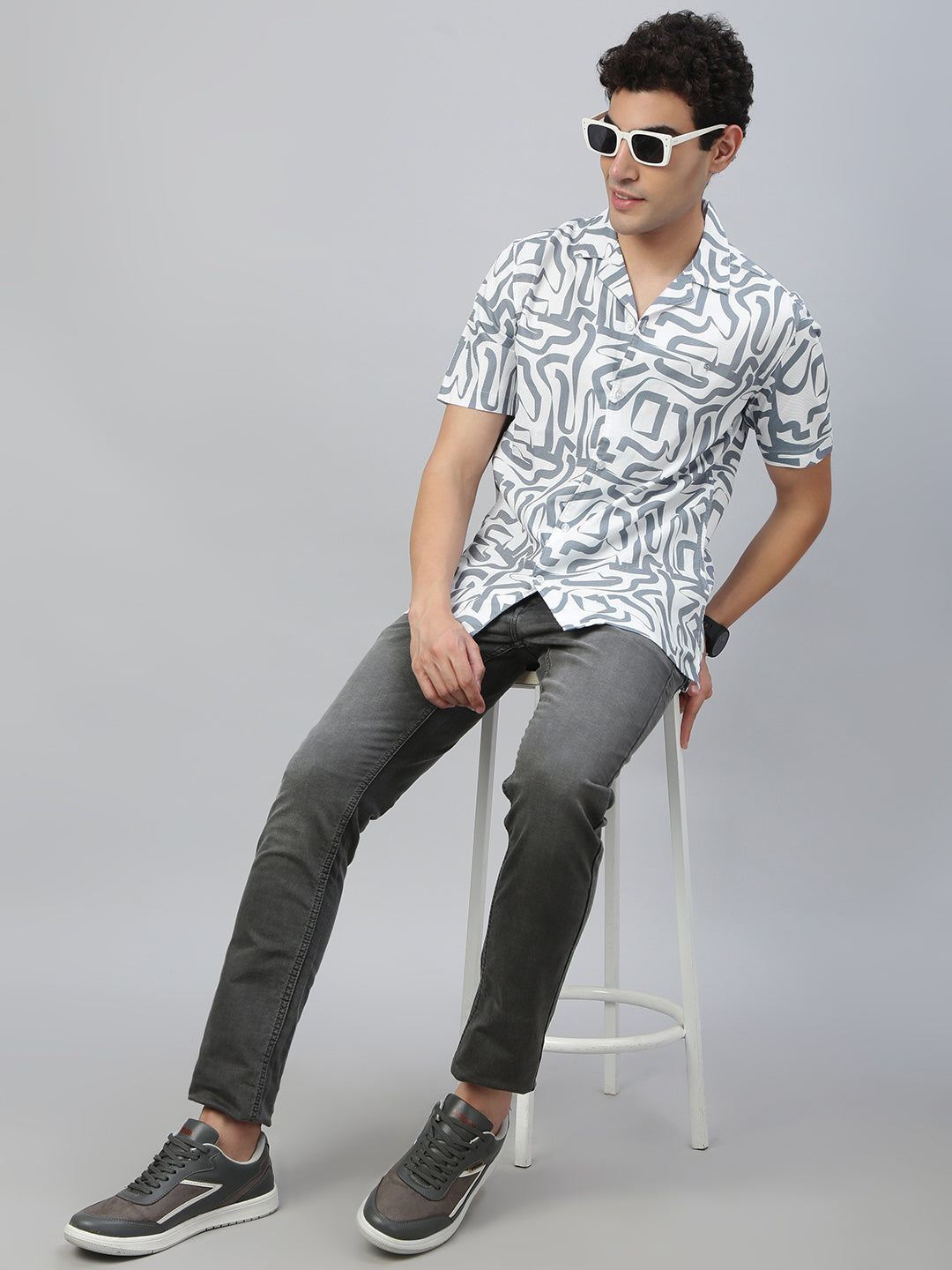 Classic Polo Men's Half Sleeve Multicolor Polo Neck Slim Fit All Over Print Shirt||SQ1-GN-27 A-HS-PRT-SF