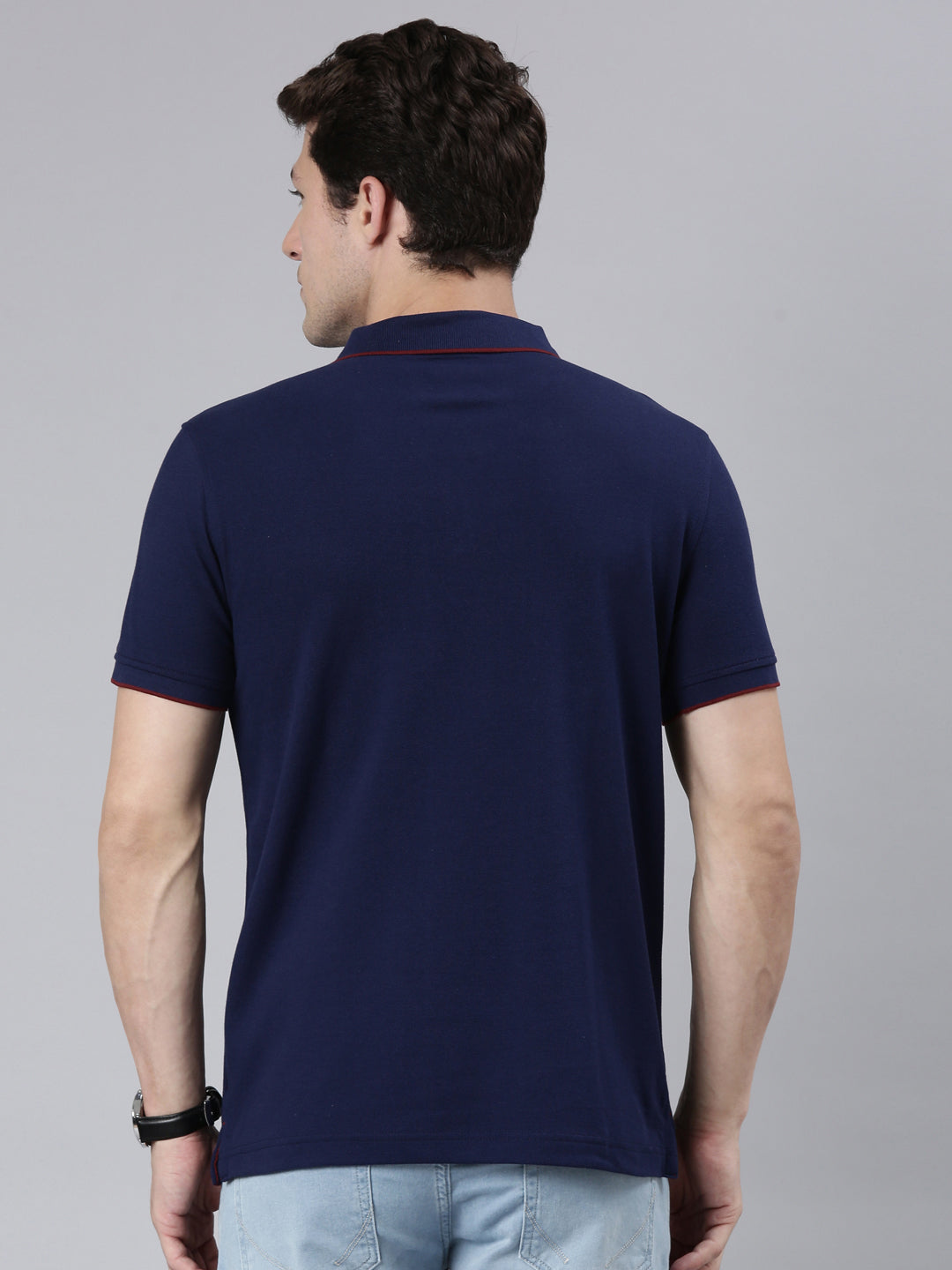 Classic Polo Men's Smart Double Pique Polo Half Sleeve Authentic Fit T-Shirt | Nova - Navy