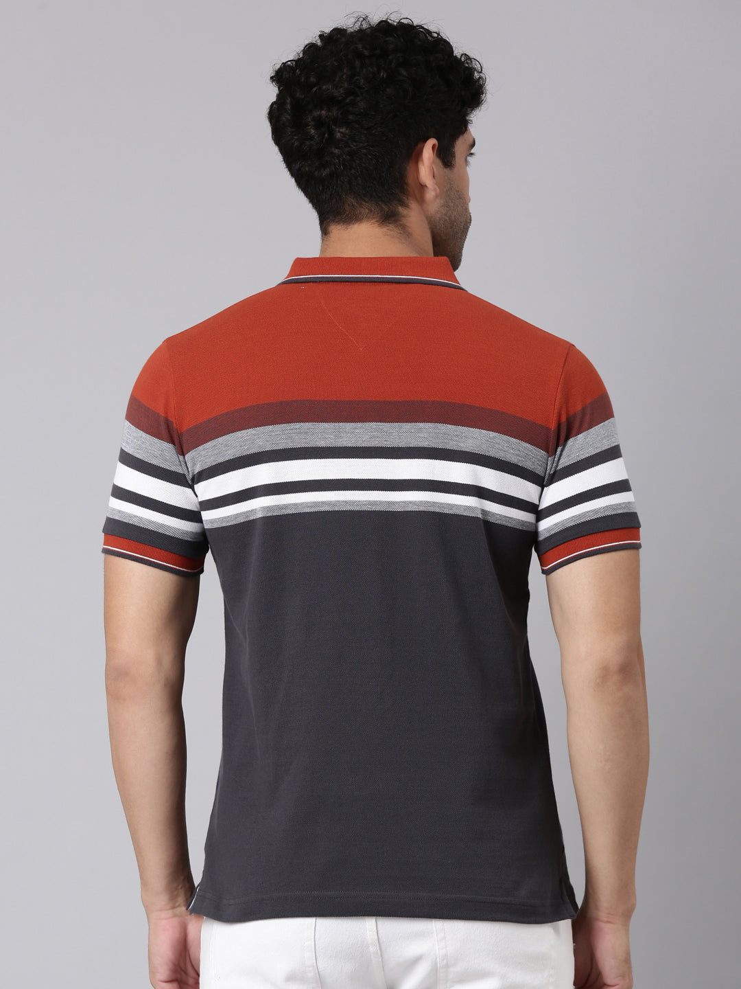 Classic Polo Men's Half Sleeve Multicolor Polo Neck Slim Fit Colorblock Cotton Blend T-Shirt | VTA - 330 A SF P