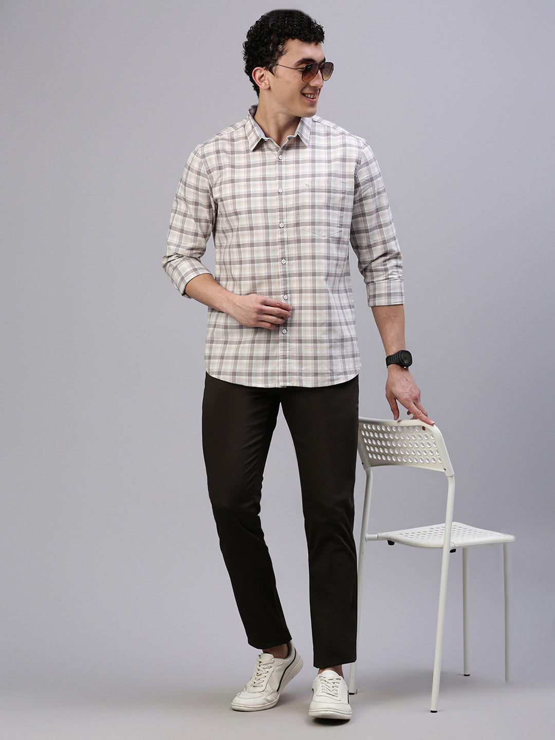 Classic Polo Men's Dark Olive Moderate Fit Solid Trouser||TQ1-CL-29 C-OLV-MF-LY