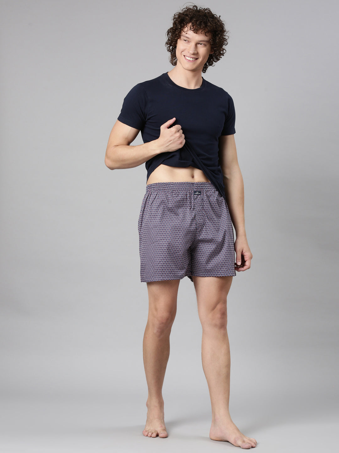 Classic Polo Men's All-Over Print Slim Fit Cotton Boxer Shorts Pack Of 2 | BXT-121-PRT-PRT