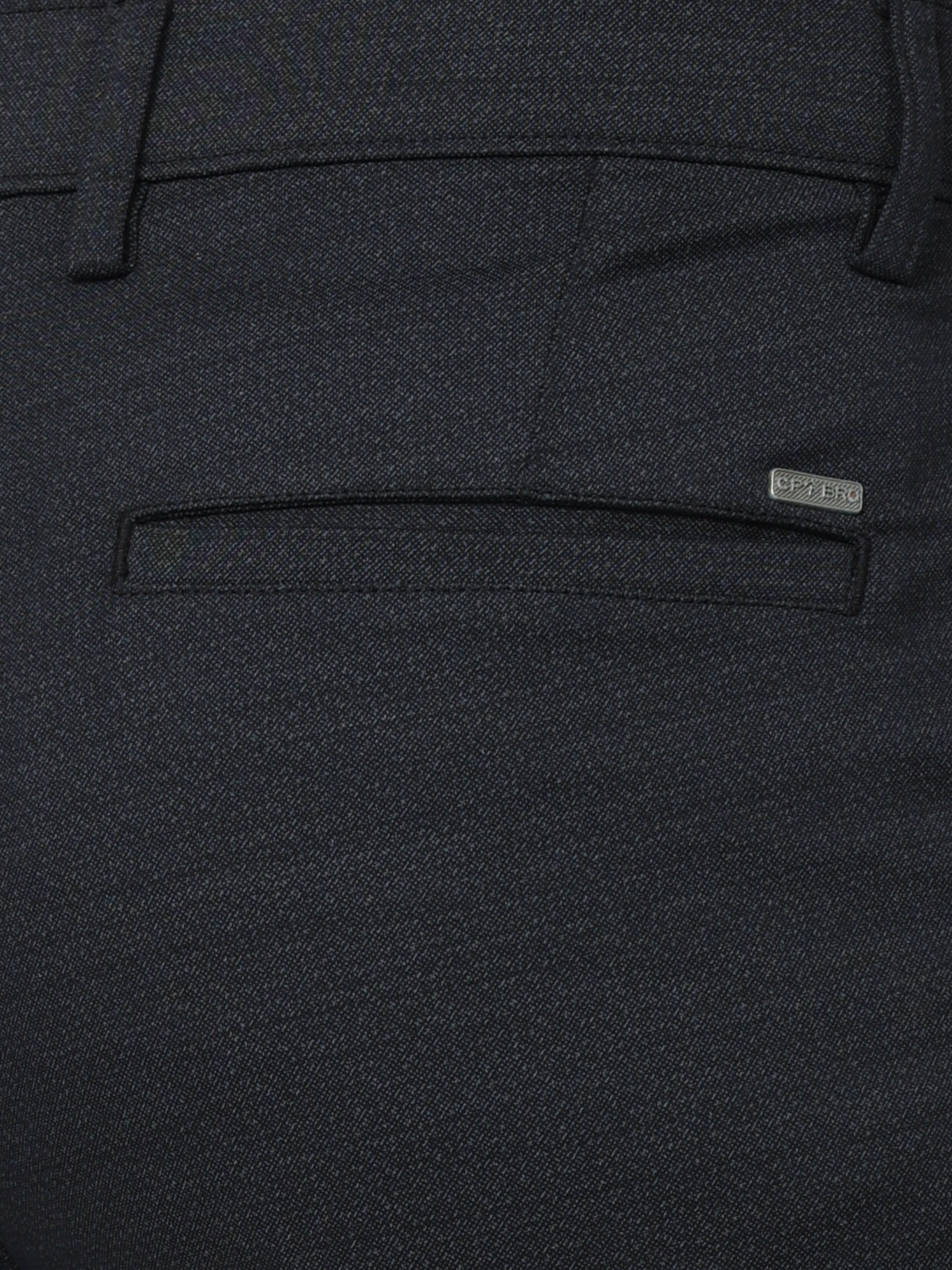 Classic Polo Mens Moderate Fit Solid Black Color Trousers | To2-05 C-Blk-Mf-Ly