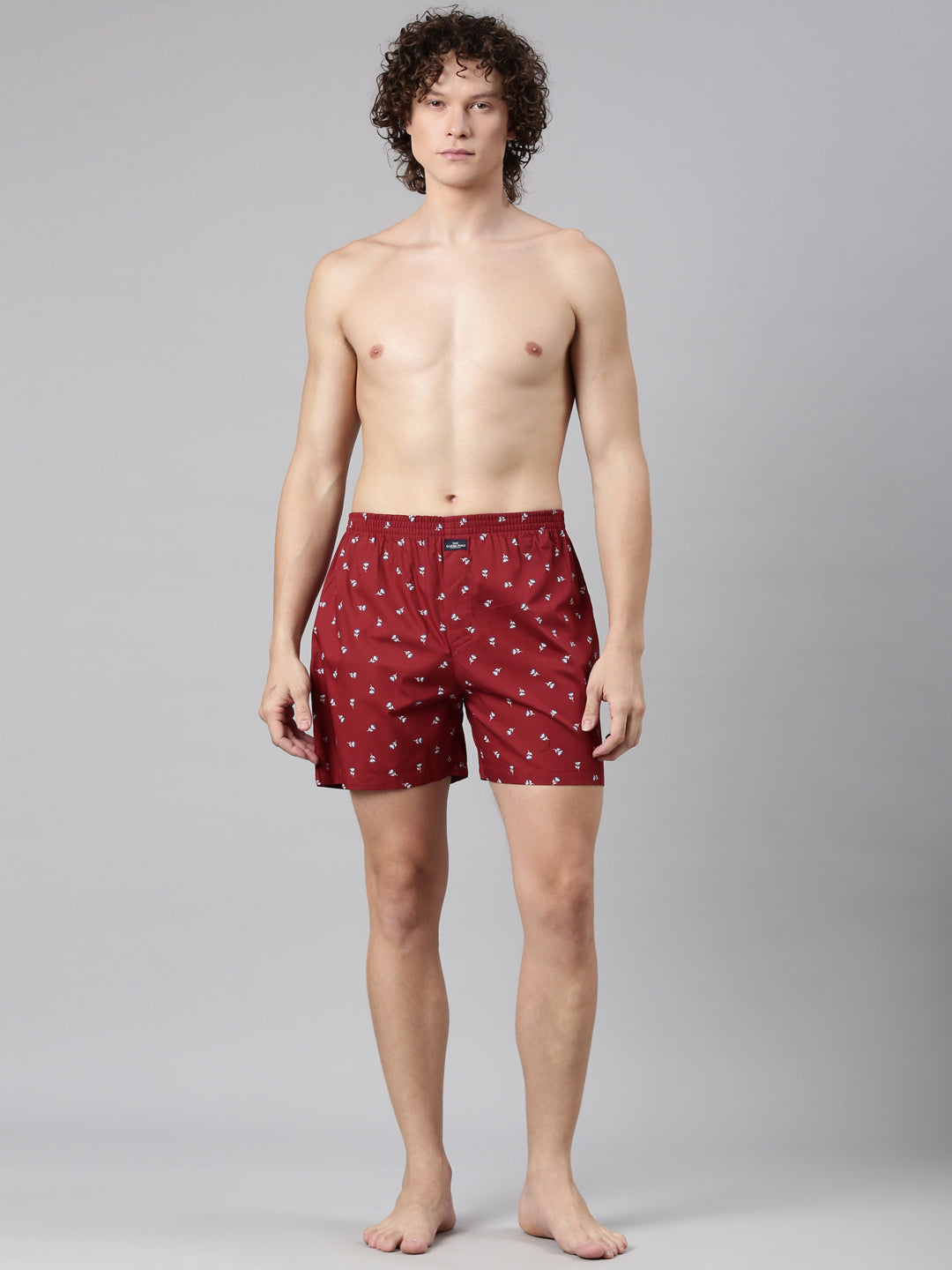Classic Polo Men's All-Over Print/Solid Slim Fit Cotton Boxer Shorts Pack Of 2 | BXT-95-PRT-SLD