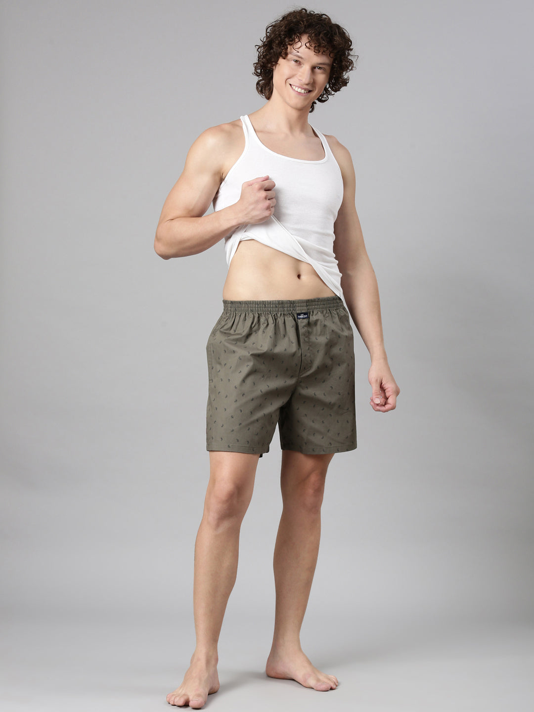 Classic Polo Men's Solid/All-Over Print Slim Fit Cotton Boxer Shorts Pack Of 2 | BXT-91-SLD-PRT