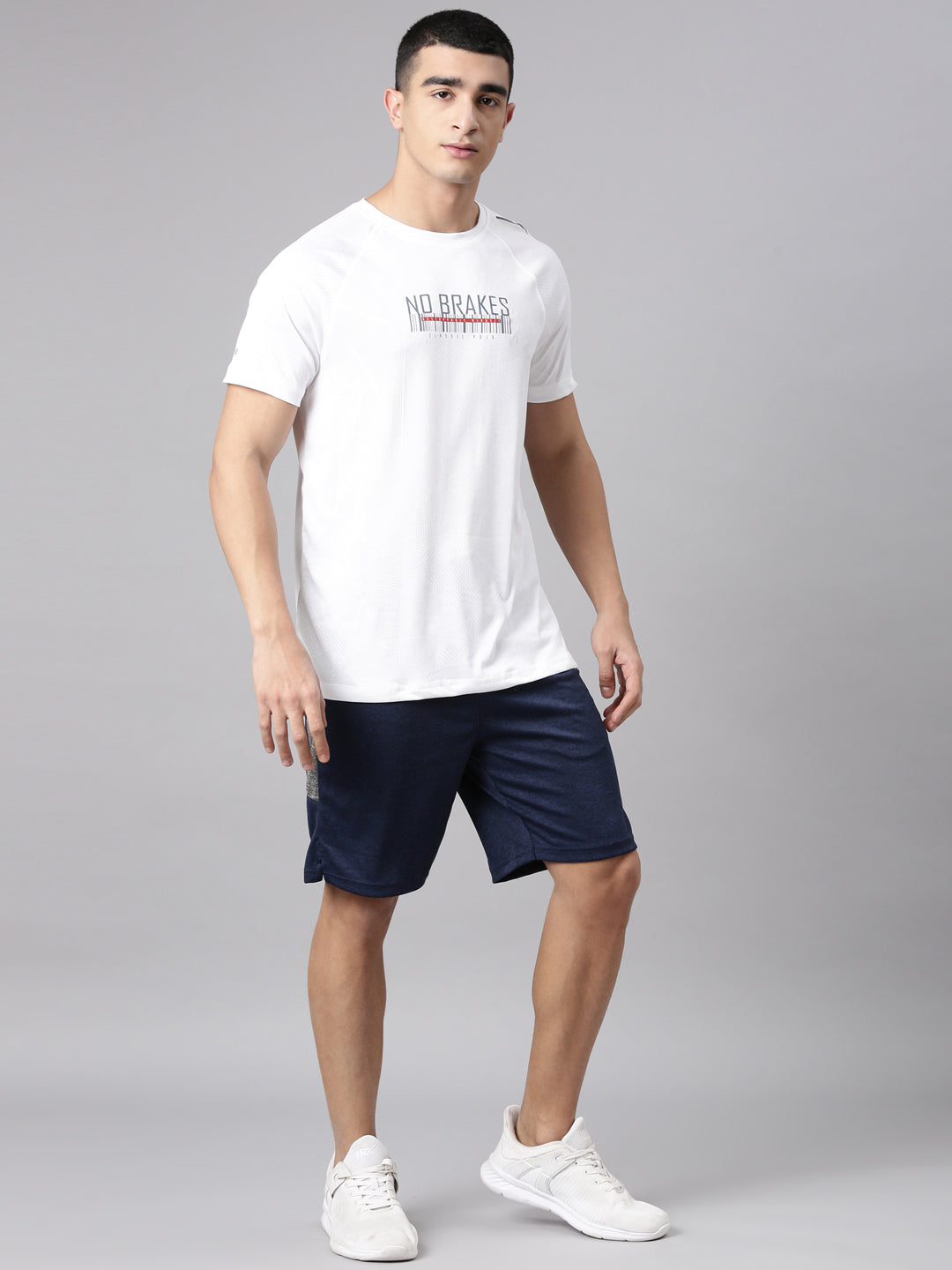 Classic Polo Men's Navy Blue Slim Fit Solid Polyester Active Wear Shorts | CP-SPZ-SH-01 B