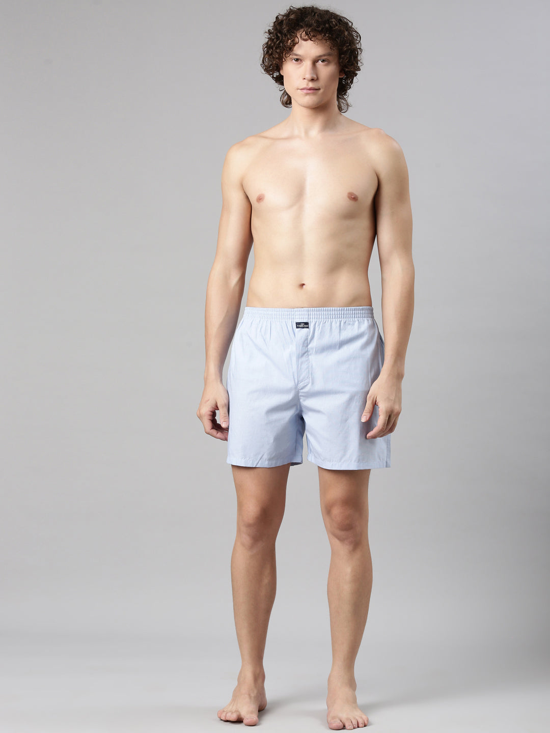 Classic Polo Men's All-Over Print/Solid Slim Fit Cotton Boxer Shorts Pack Of 2 | BXT-104-CHK-PRT