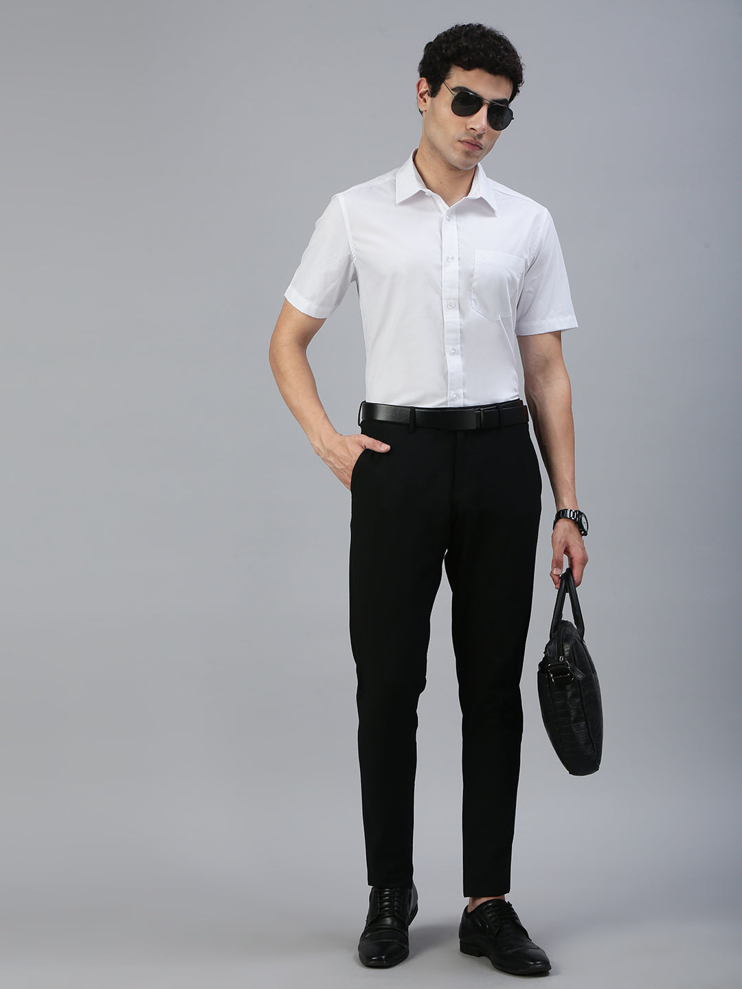 Classic Polo Men's Half Sleeve White Polo Neck Slim Fit Solid Shirt||TOY-NEXGEN-WHITE SF HS