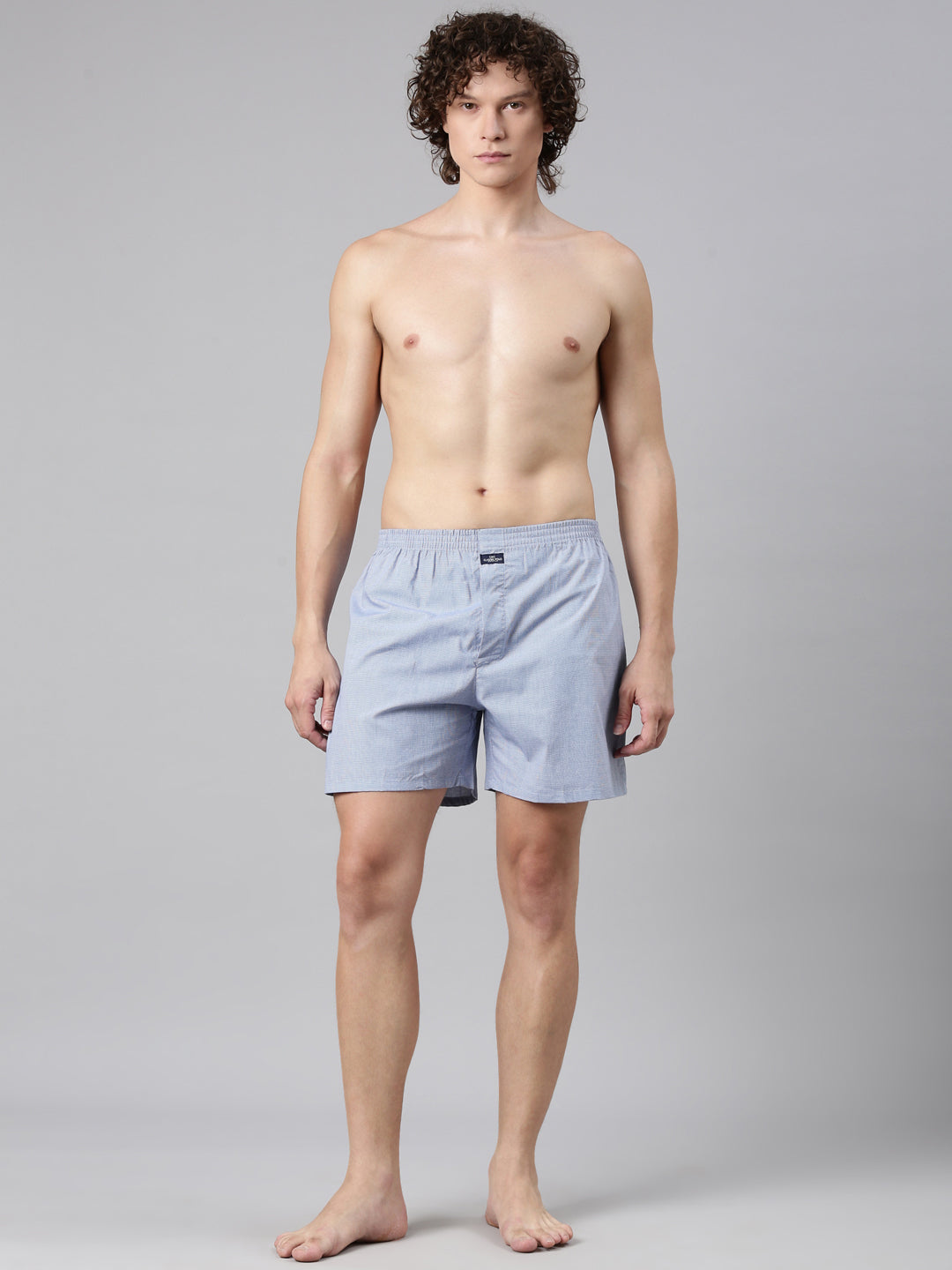 Classic Polo Men's All-Over Print/Checked Slim Fit Cotton Boxer Shorts Pack Of 2 | BXT-70-PRT-CHK