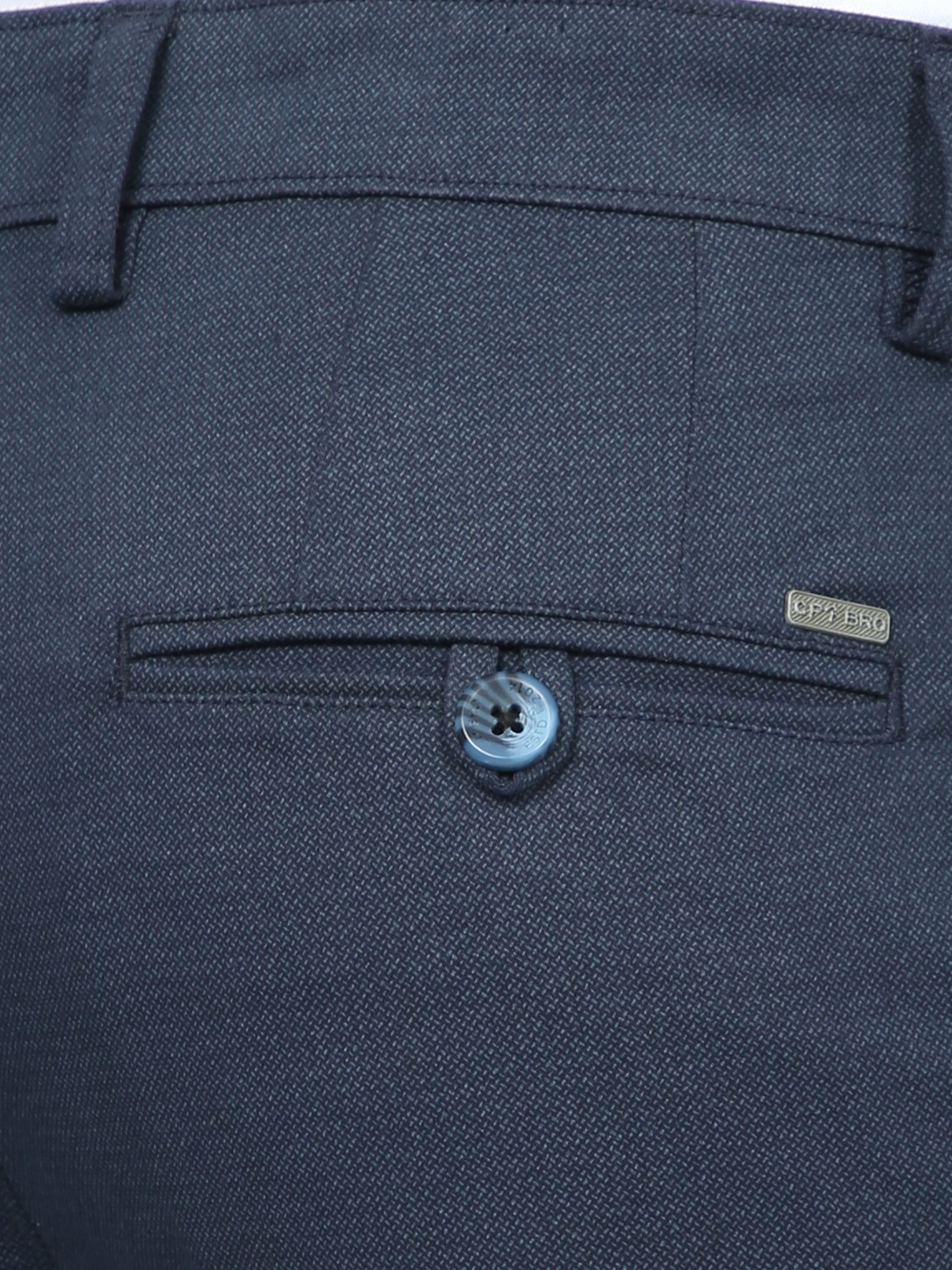Classic Polo Mens Slim Fit Solid Navy Color Trousers | To2-08 B-Nvy-Sf-Ly