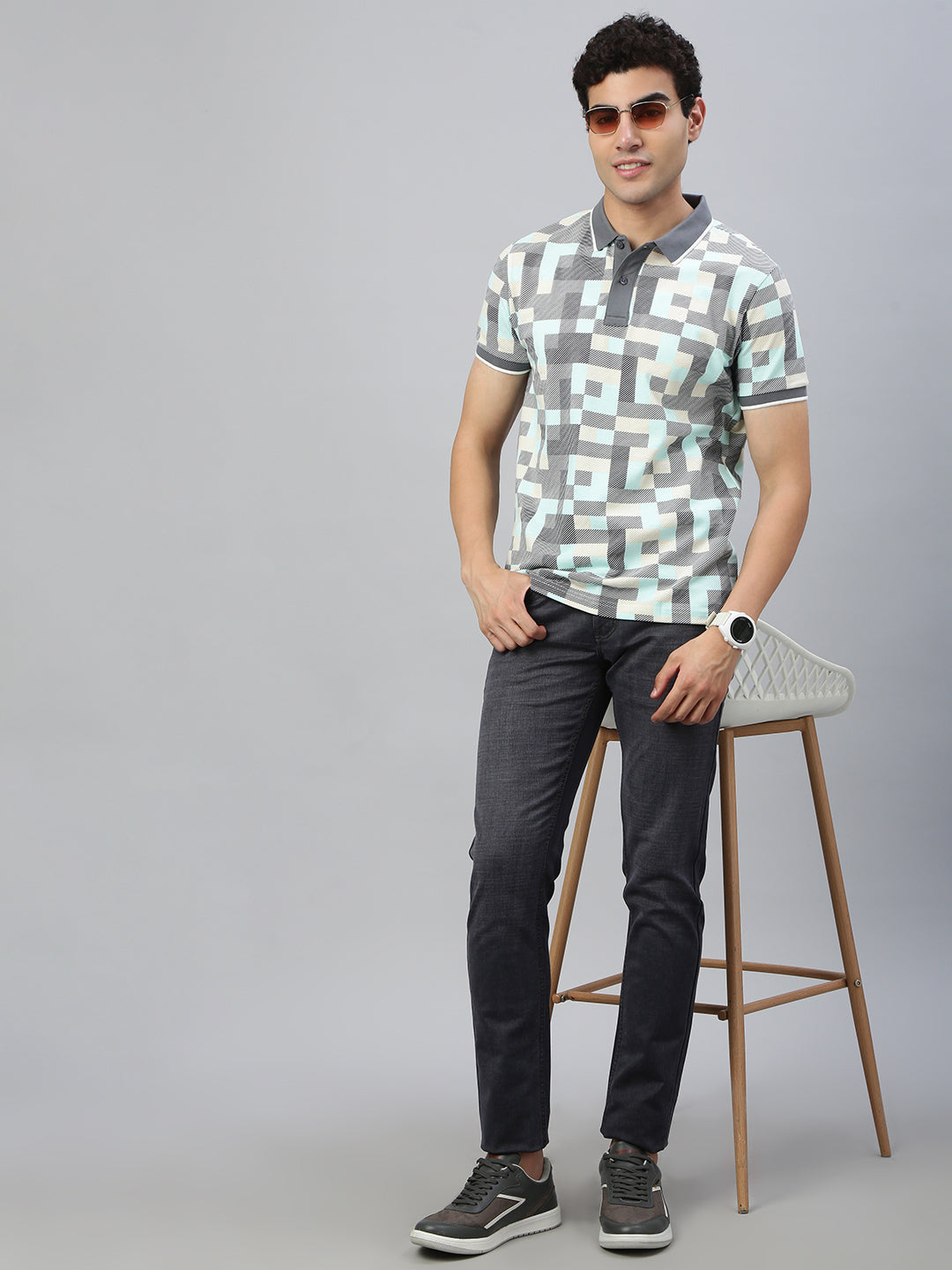 Classic Polo Men's Half Sleeve Multicolor Polo Neck Slim Fit All Over Print T-Shirt||GEN-X-POLO 31 A SF P