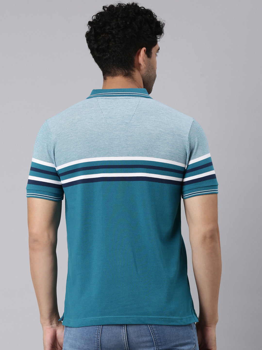 Classic Polo Men's Half Sleeve Multicolor Polo Neck Slim Fit Colorblock Cotton Blend T-Shirt | VTA - 333 A SF P