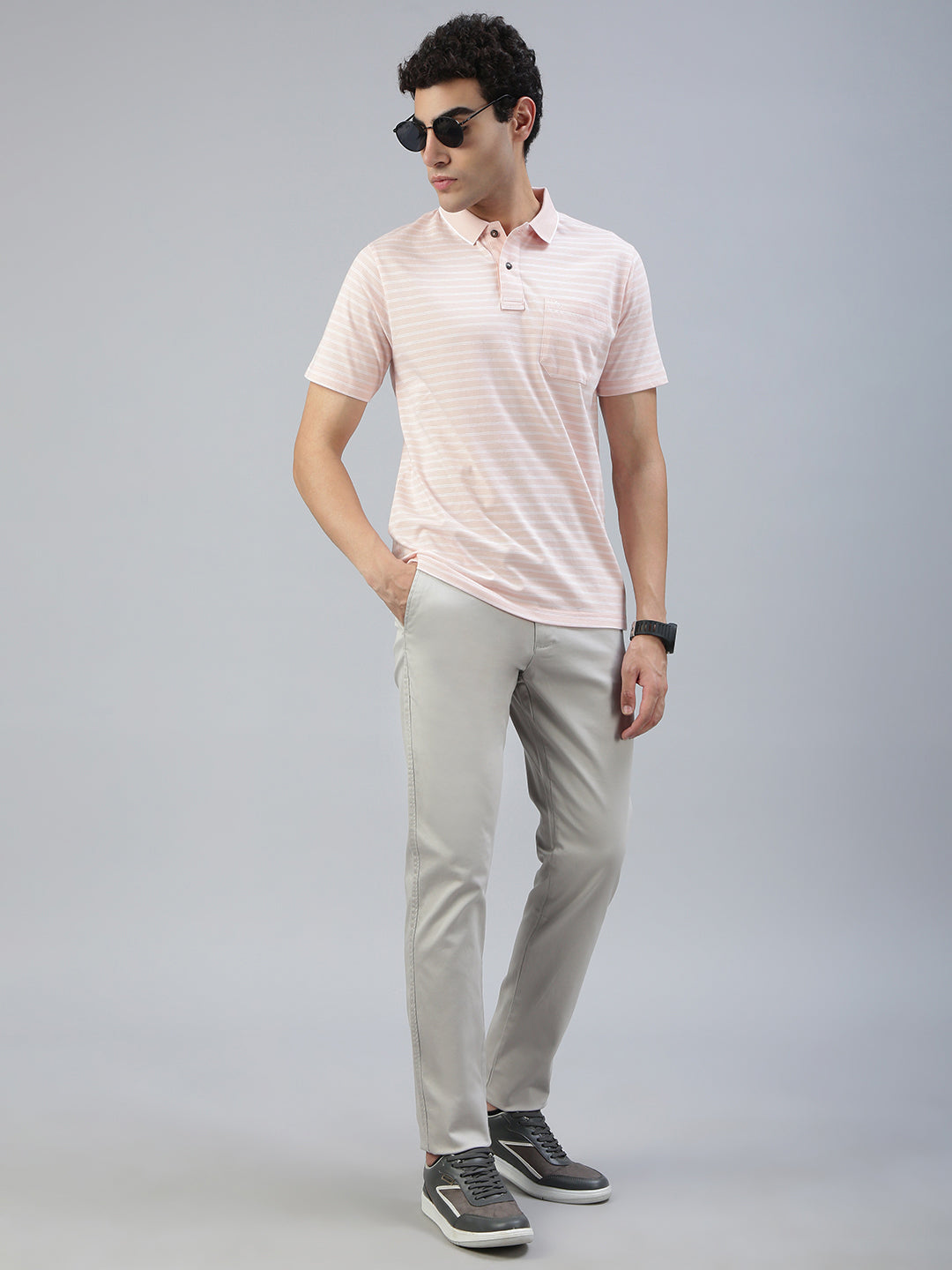 Classic Polo Men's Grey Moderate Fit Solid Casual Trouser||TQ1-CL-31 D-GRY-MF-LY