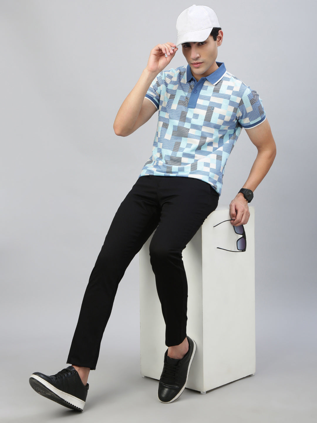 Classic Polo Men's Half Sleeve Multicolor Polo Neck Slim Fit All Over Print T-Shirt||GEN-X-POLO 31 B SF P