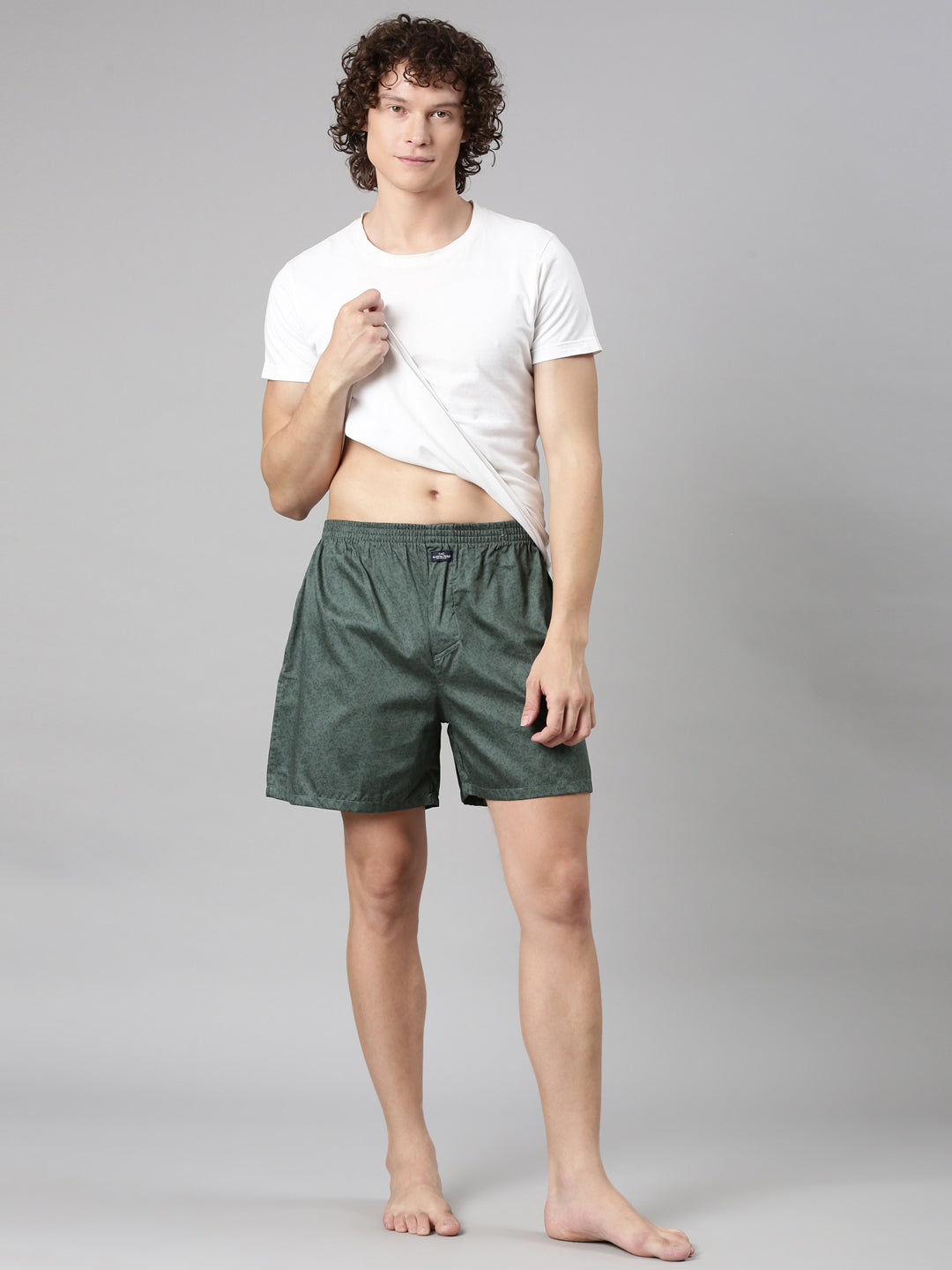 Classic Polo Men's All-Over Print/Solid Slim Fit Cotton Boxer Shorts Pack Of 2 | BXT-98-PRT-SLD