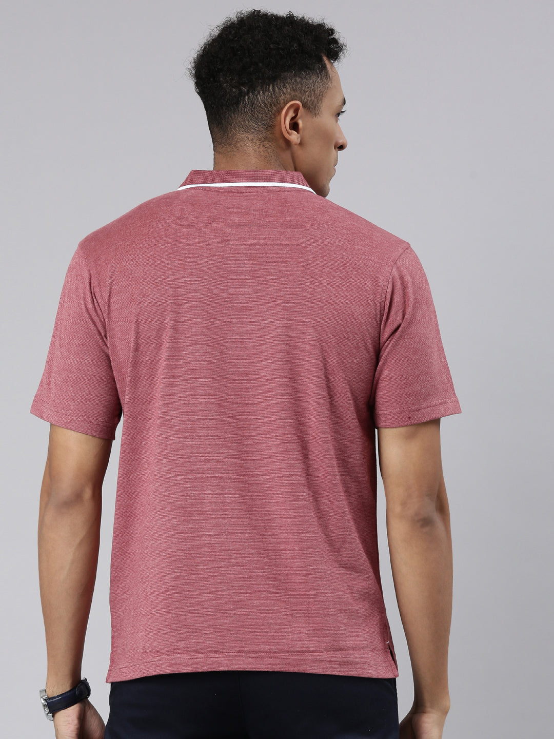 Classic Polo Men's Half Sleeve Peach Polo Neck Cotton Blend Authentic Fit T-Shirt | SWAY POLO - 01 B AFA P