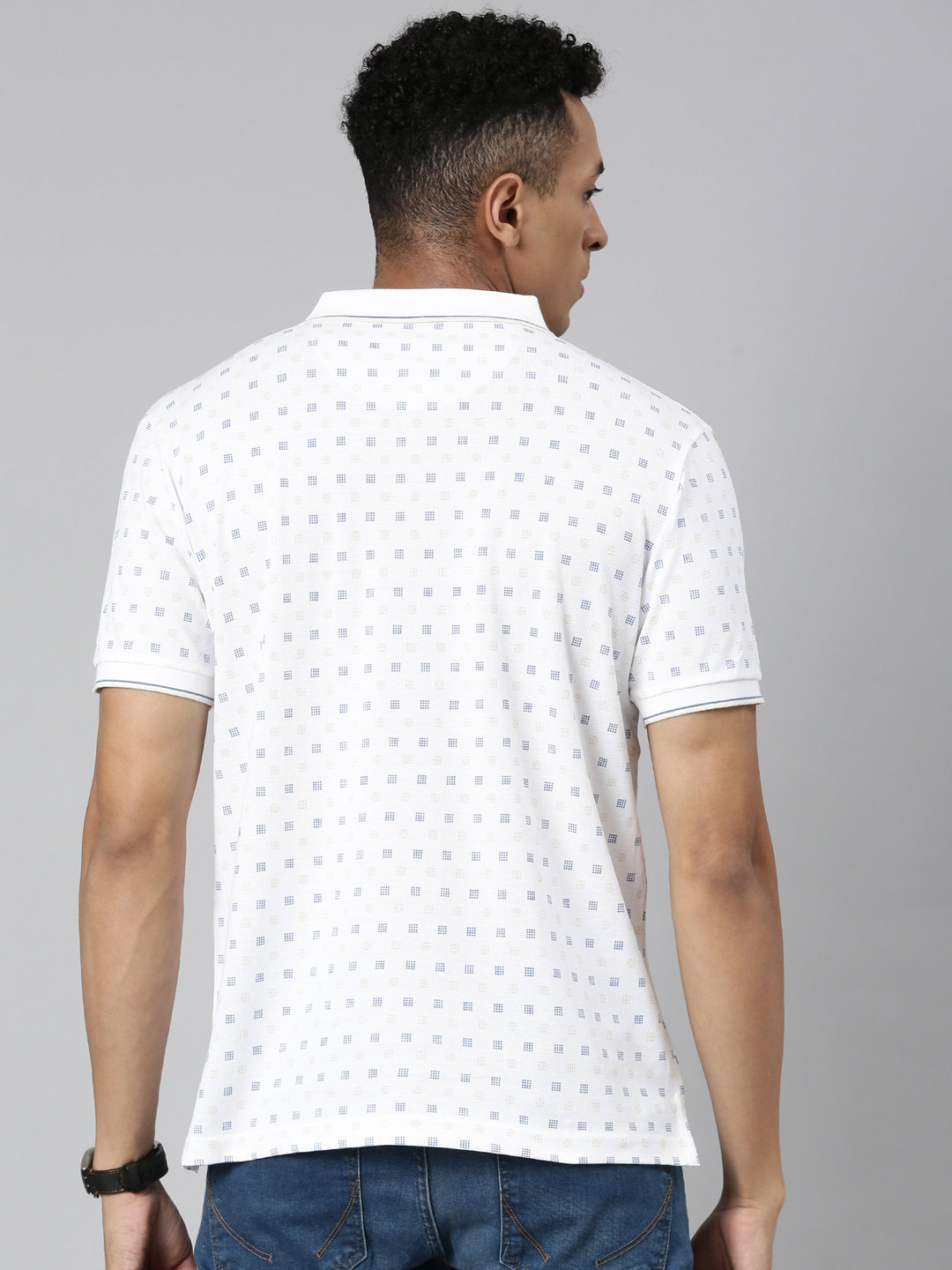 Classic Polo Men's Polo Neck Cotton Slim Fit Printed T-Shirt | BELLO-280 A SF P