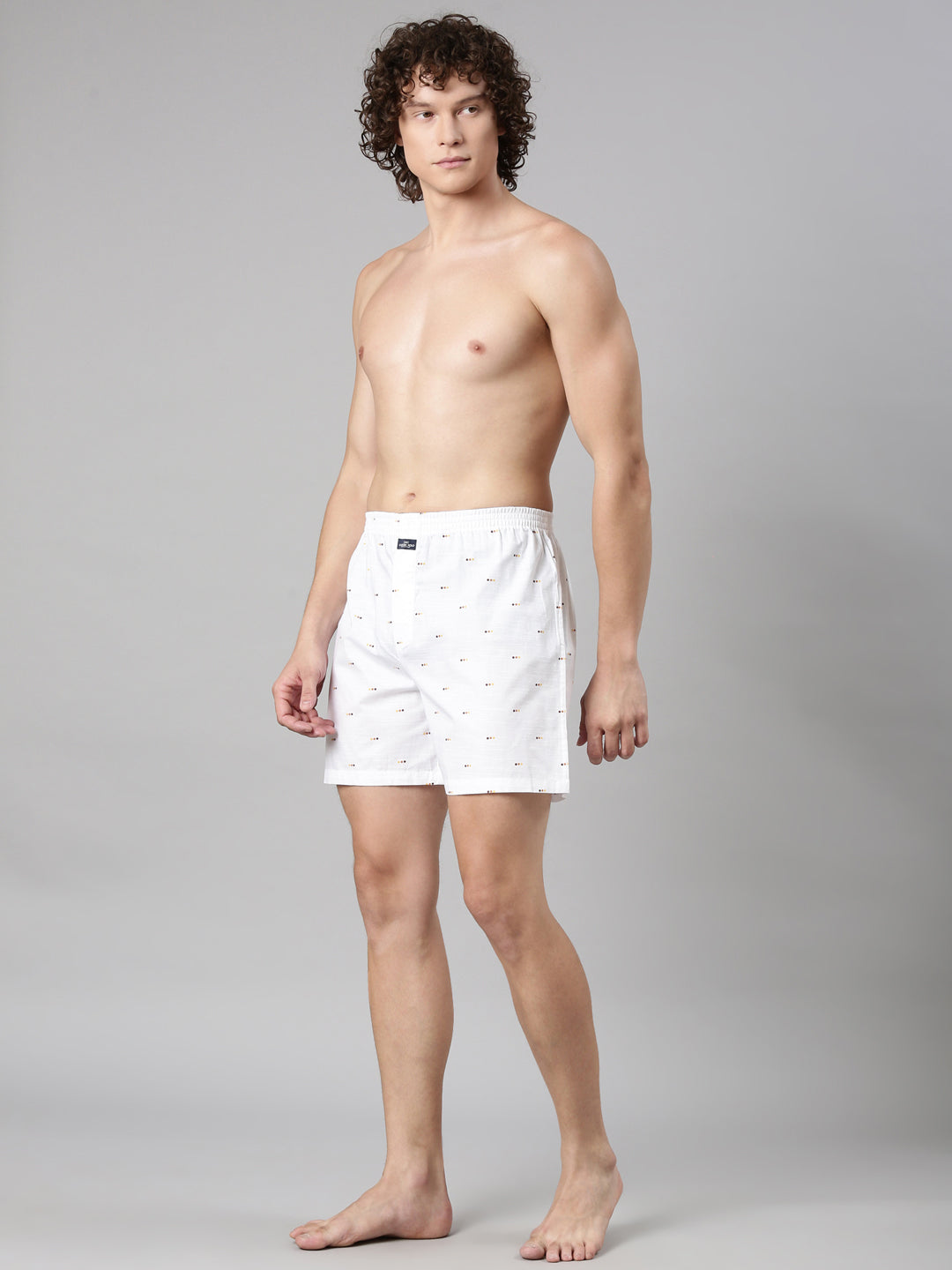 Classic Polo Men's Checked/All-Over Print Slim Fit Cotton Boxer Shorts Pack Of 2 | BXT-122-CHK-PRT