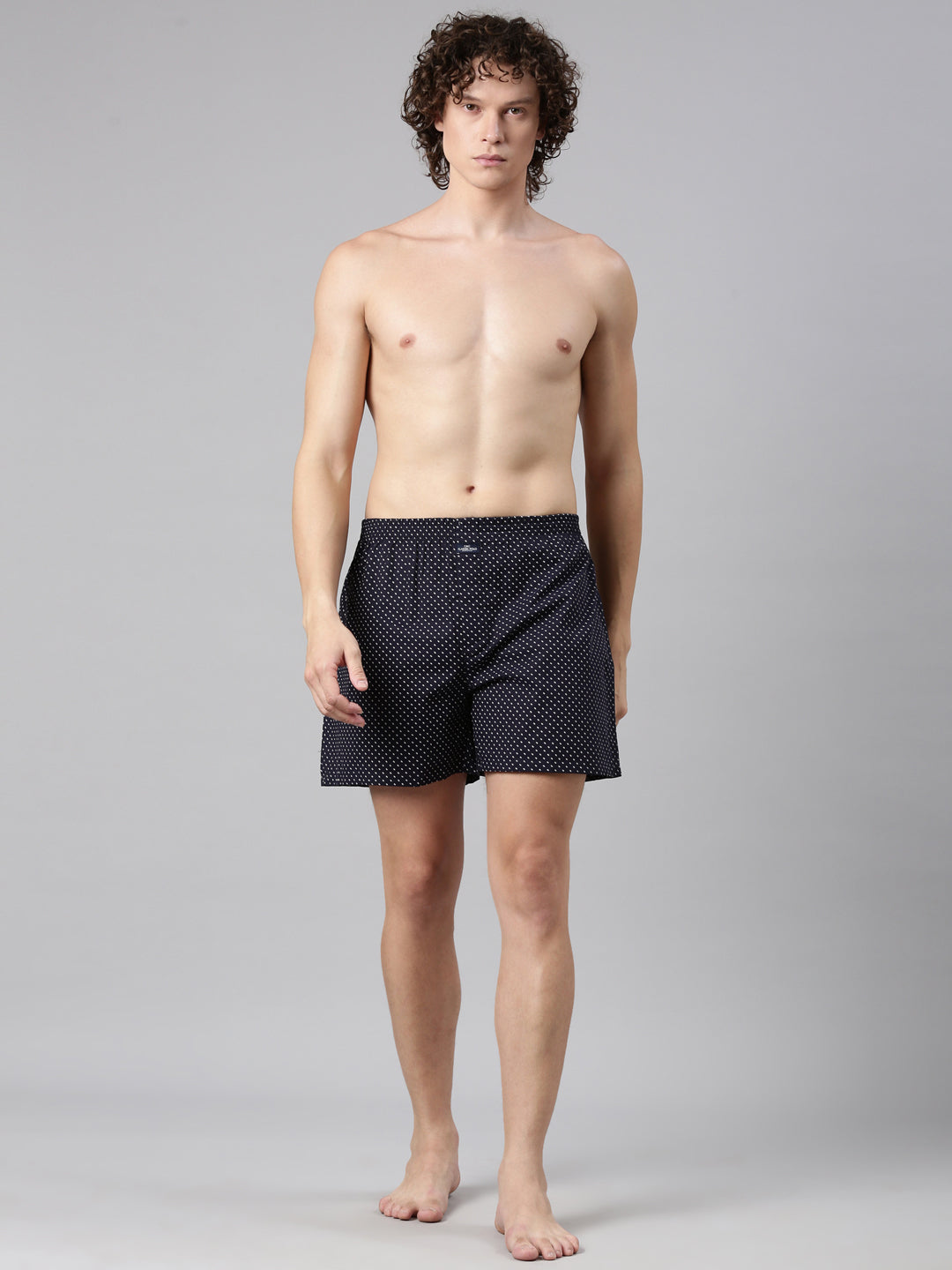 Classic Polo Men's All-Over Print/Solid Slim Fit Cotton Boxer Shorts Pack Of 2 | BXT-67-PRT-DBY