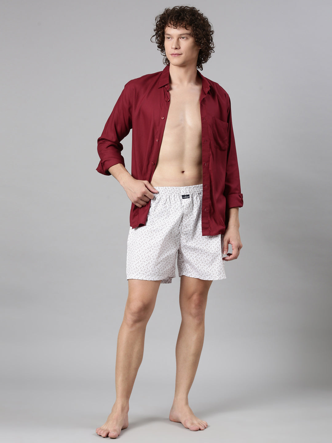 Classic Polo Men's Solid/All-Over Print Slim Fit Cotton Boxer Shorts Pack Of 2 | BXT-96-SLD-PRT