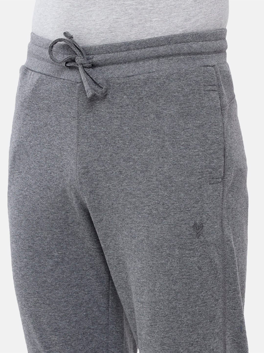 Classic Polo Men's Anthra Melange Solid Cotton Slim Fit Trackpant | CR-INOX-ANTHRA MEL